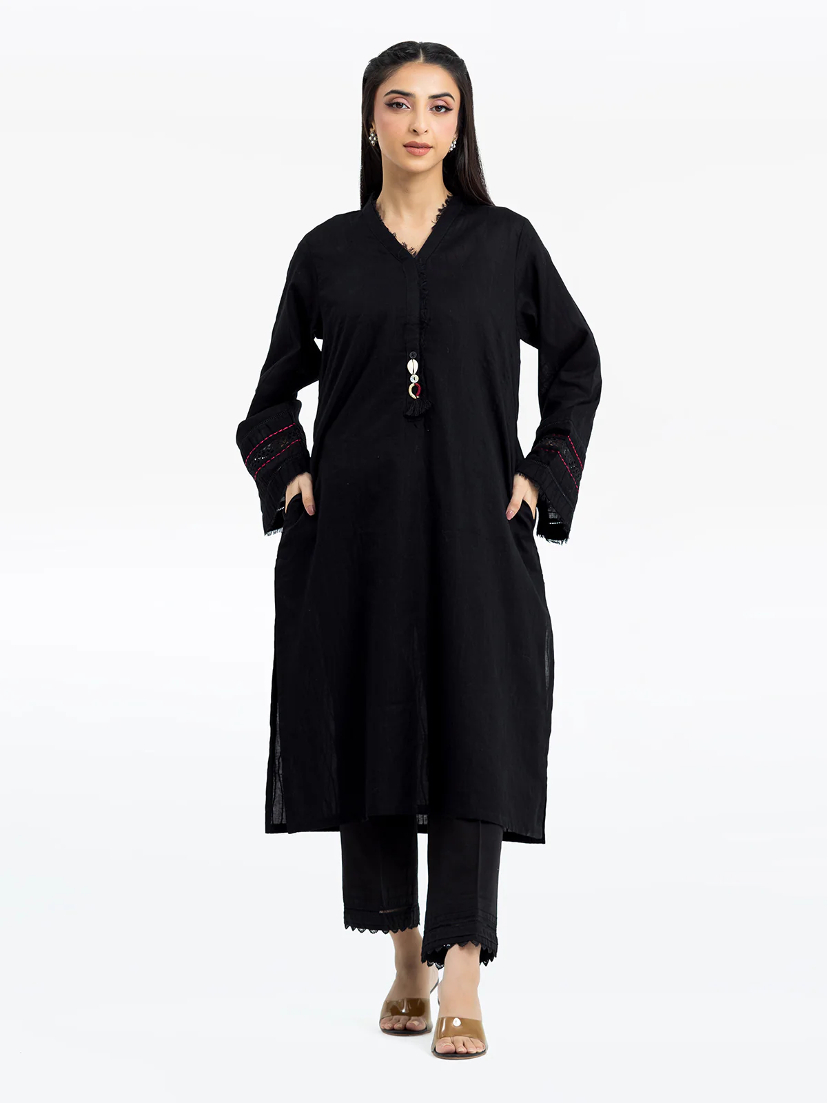 Pret Solid Jacquard Shirt - EWTKS24-69712S