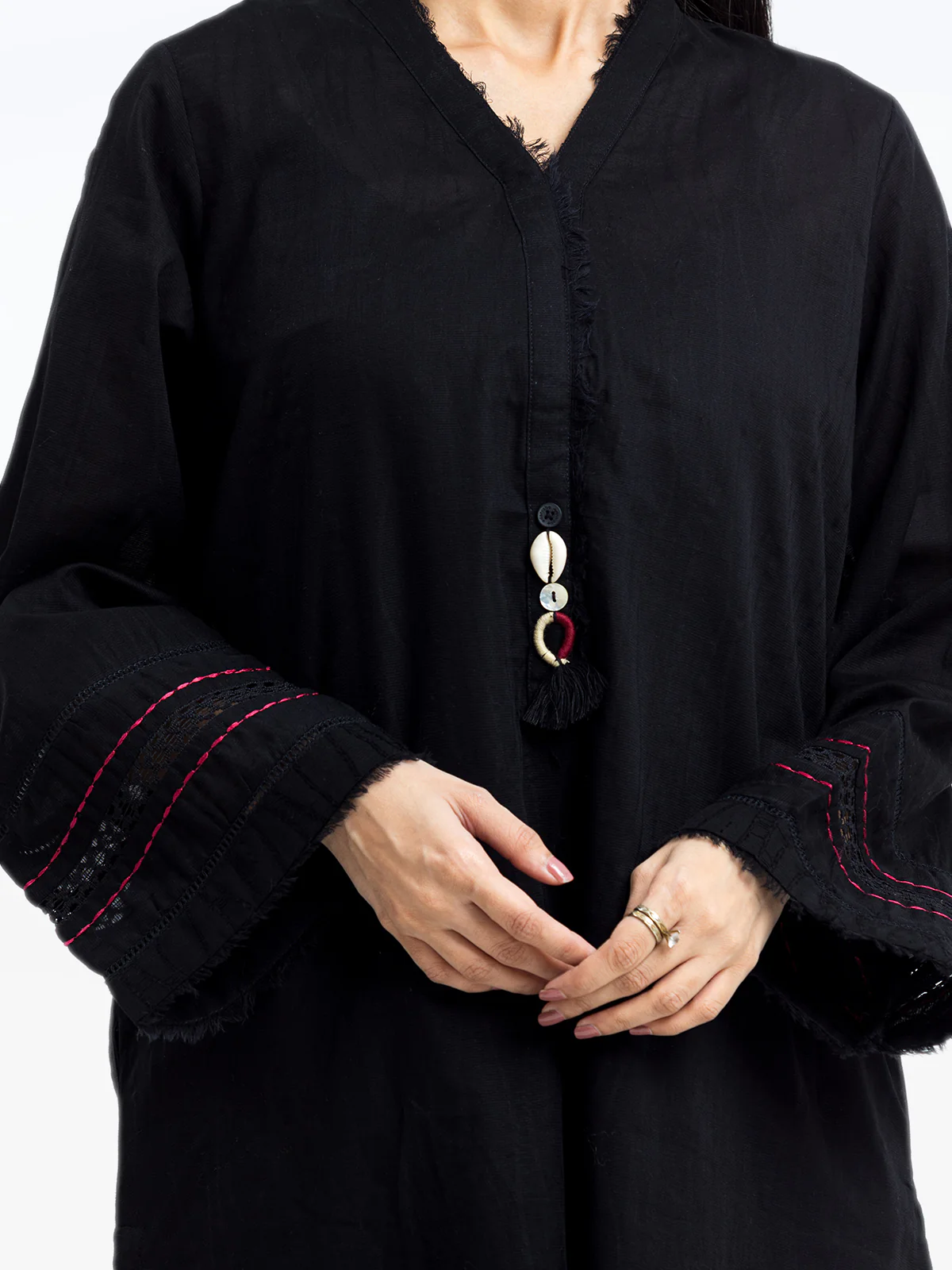 Pret Solid Jacquard Shirt - EWTKS24-69712S - Image 3