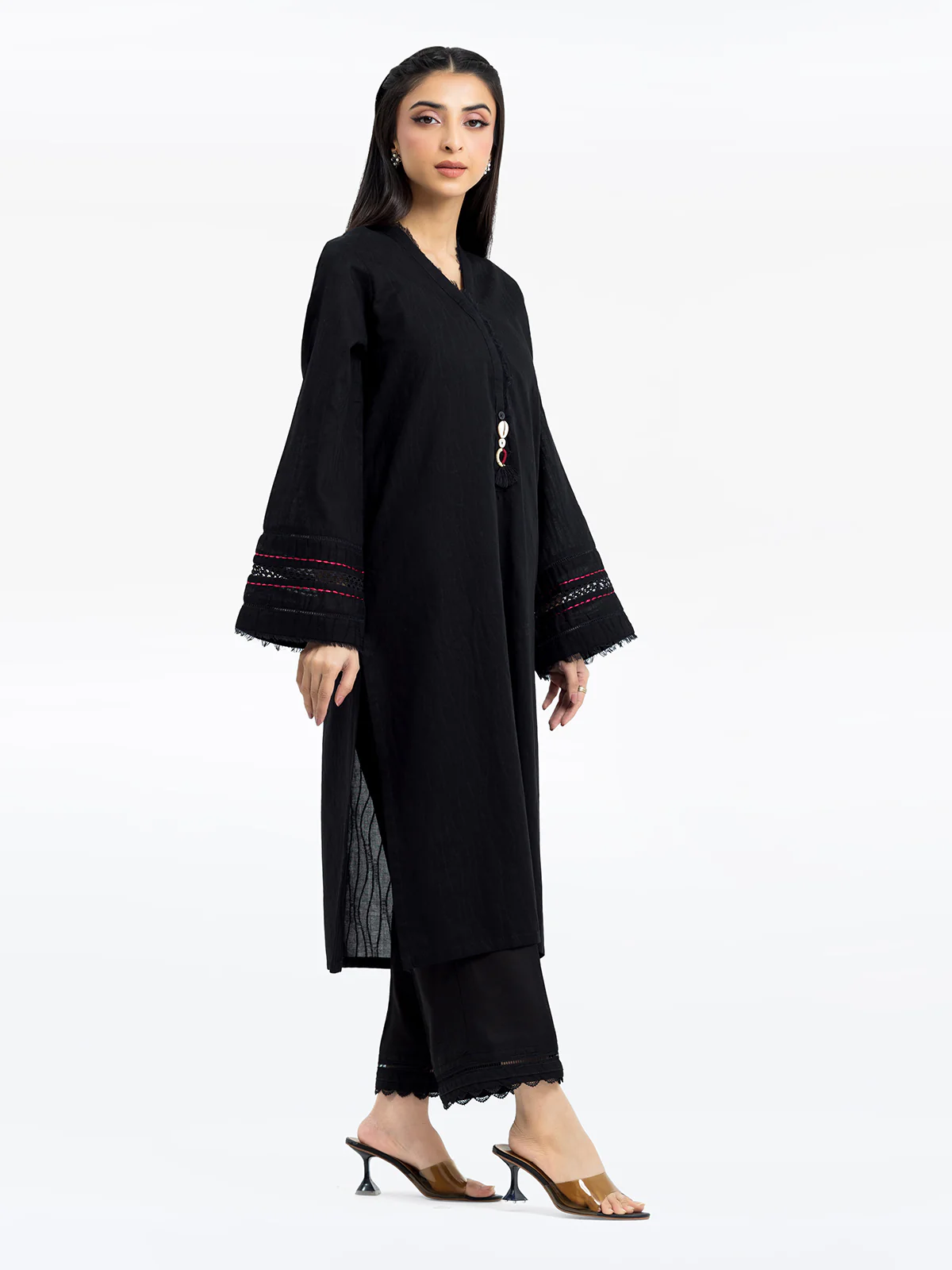 Pret Solid Jacquard Shirt - EWTKS24-69712S - Image 4