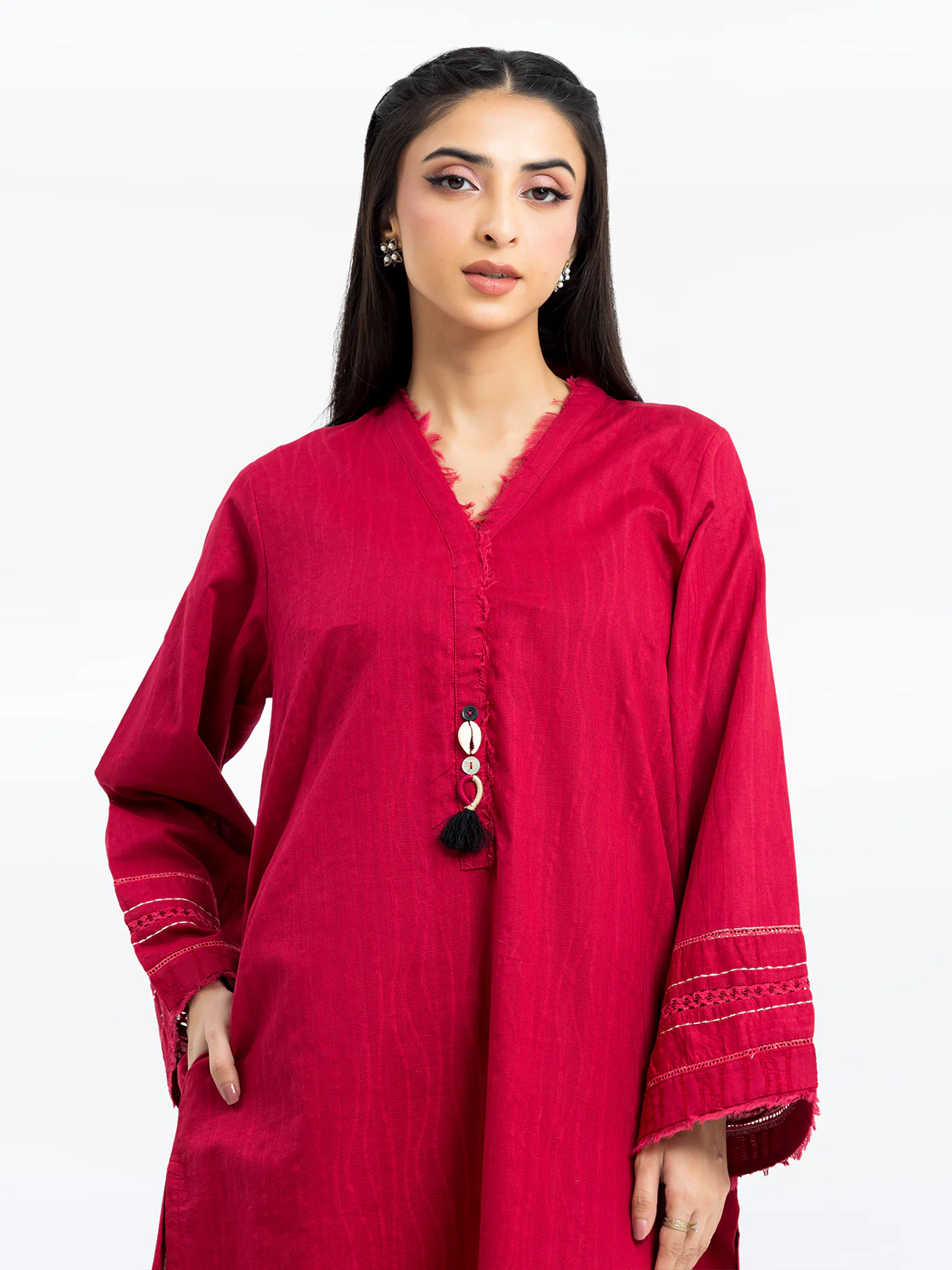 Pret Solid Jacquard Shirt - EWTKS24-69713S - Image 2