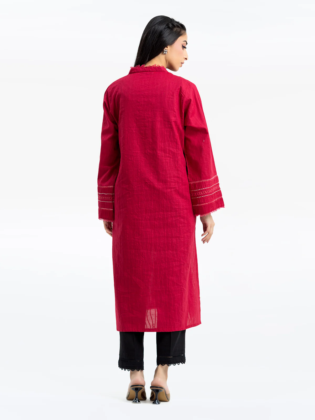 Pret Solid Jacquard Shirt - EWTKS24-69713S - Image 6