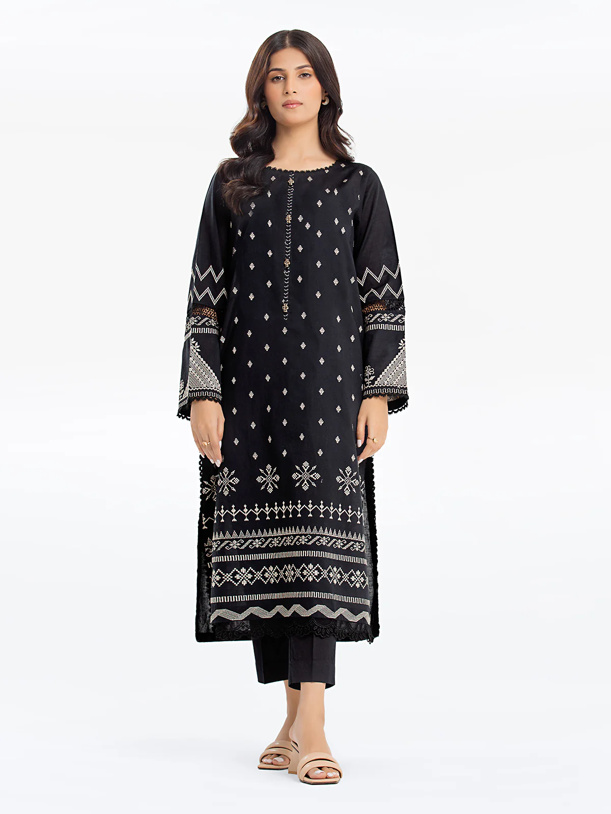 Pret Embroidered Cambric Shirt Trouser - EWTKE24-81040ST - Image 2