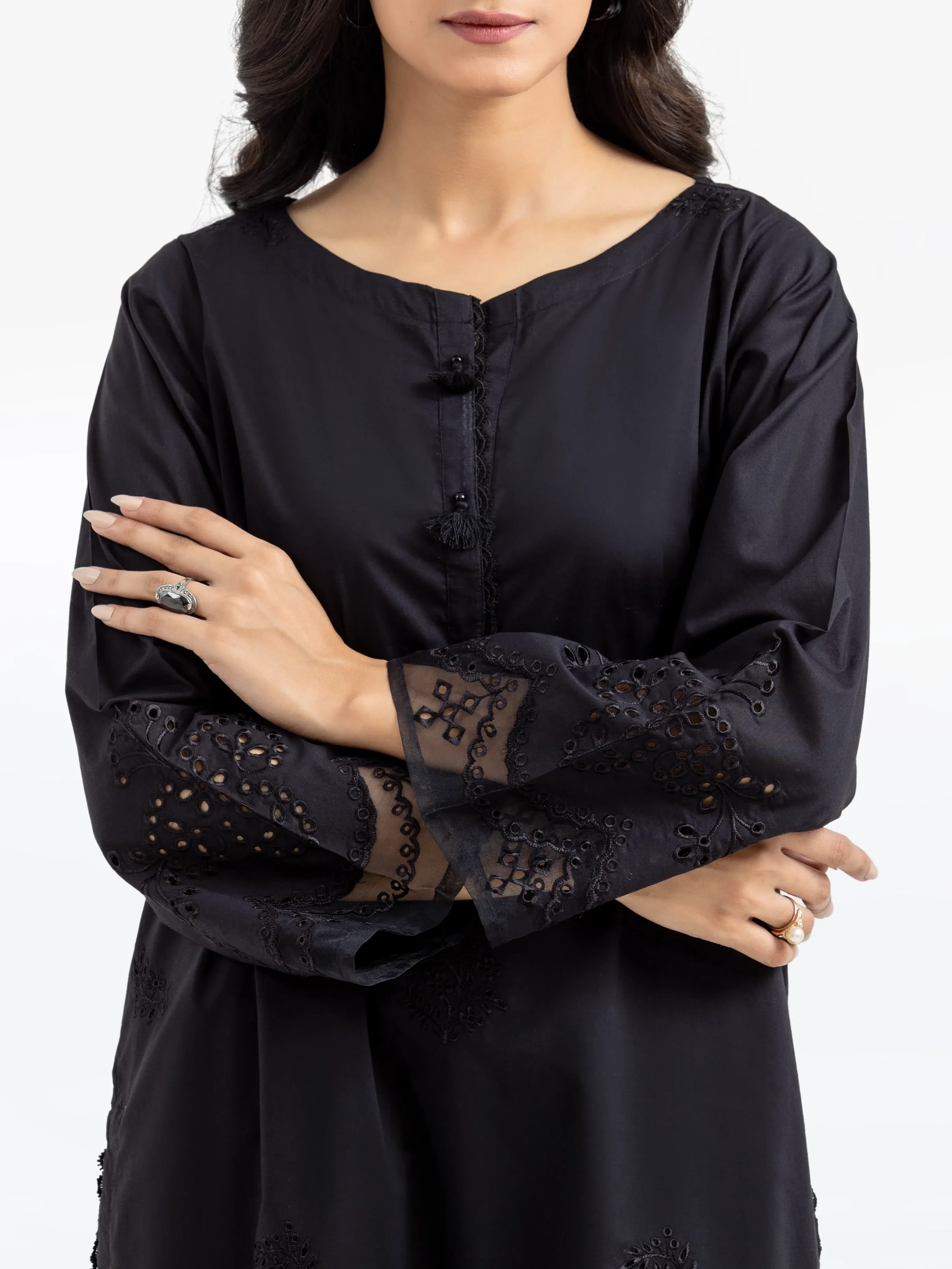 Pret Embroidered Cambric Shirt Trouser - EWTKE24-81050ST - Image 2