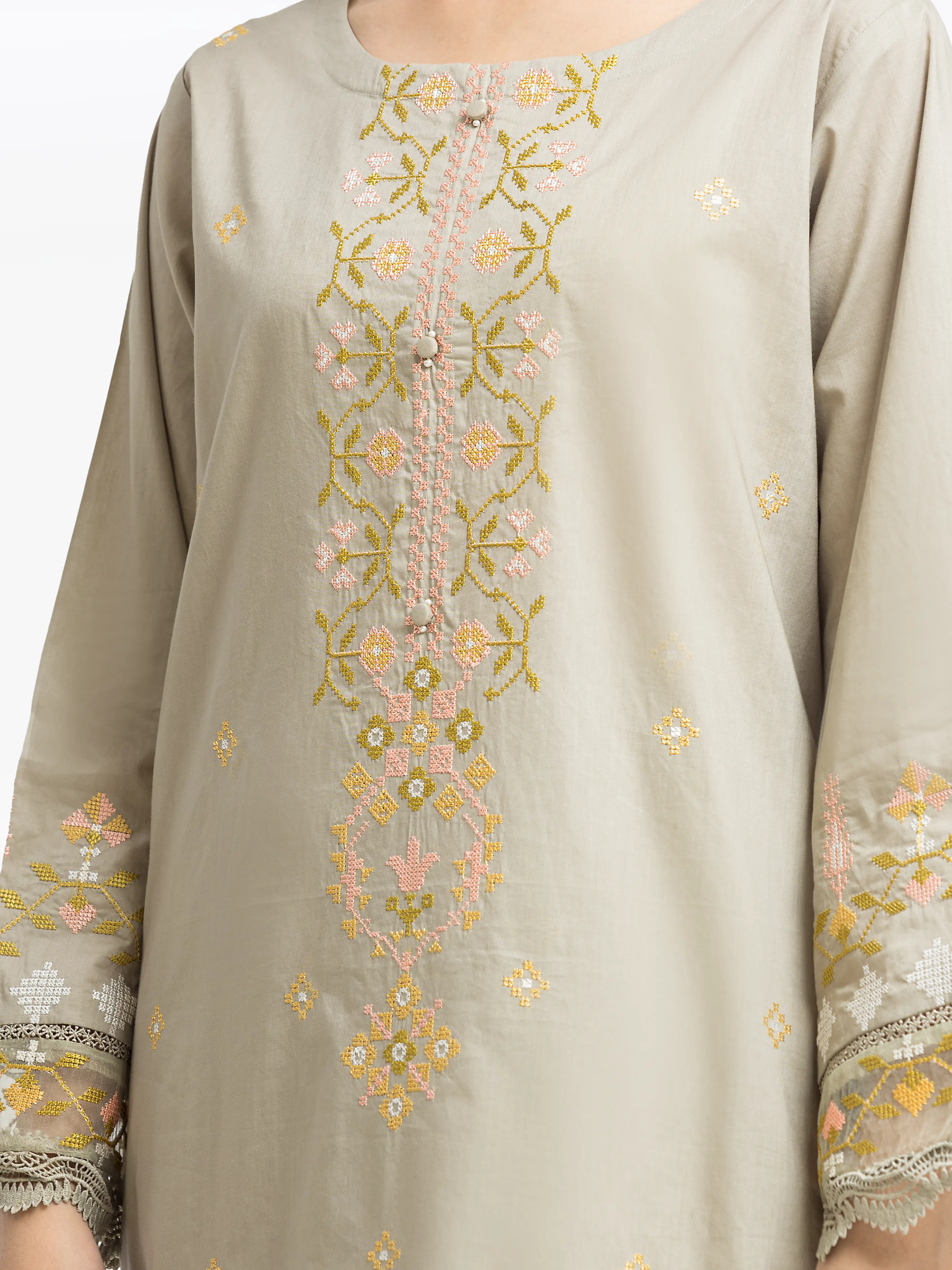 Pret Embroidered Cambric Suit - EWTKE24-81052-3P - Image 3