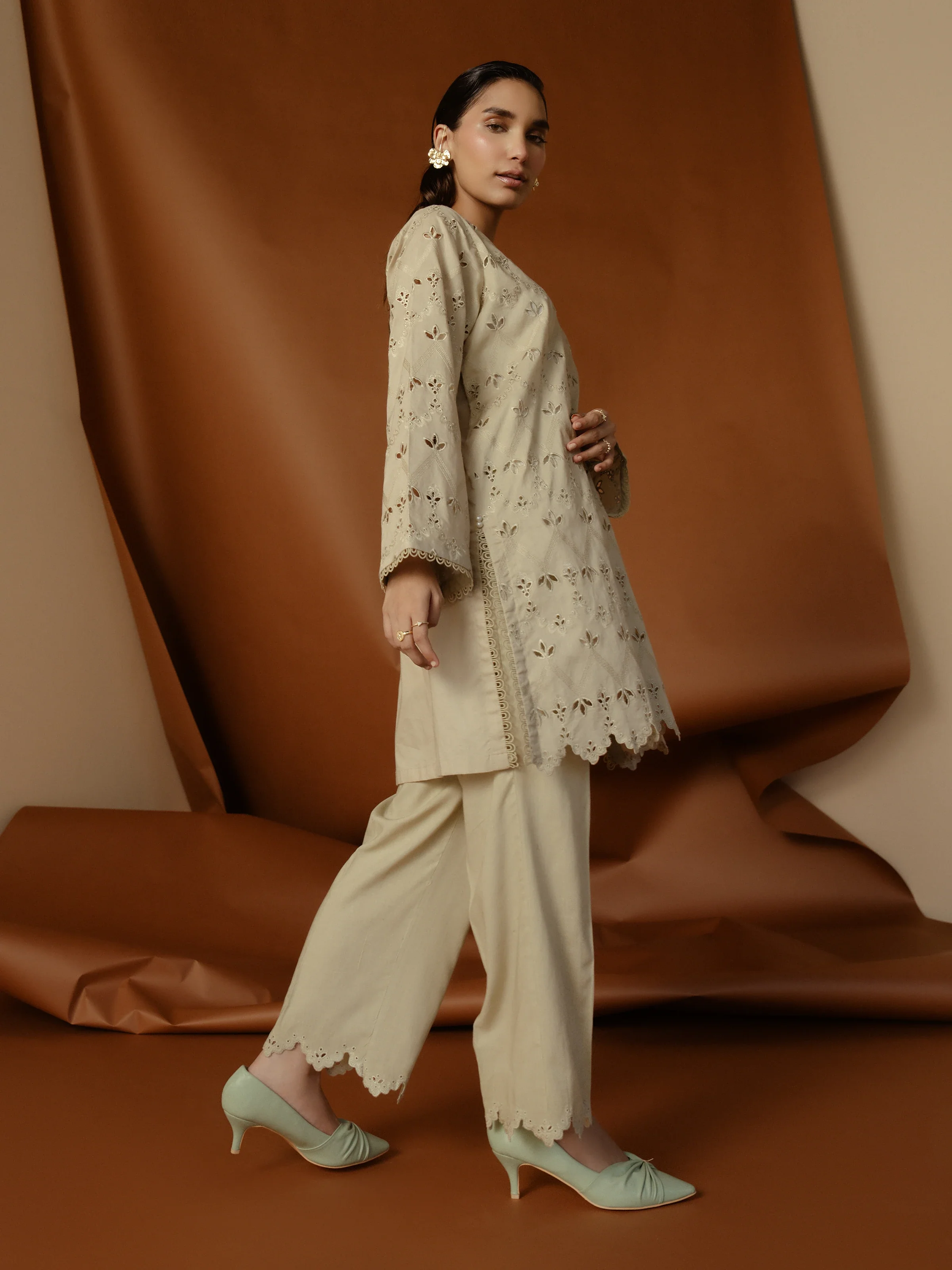 Pret Embroidered Cambric Shirt Trouser - EWTKE24-81193ST - Image 2