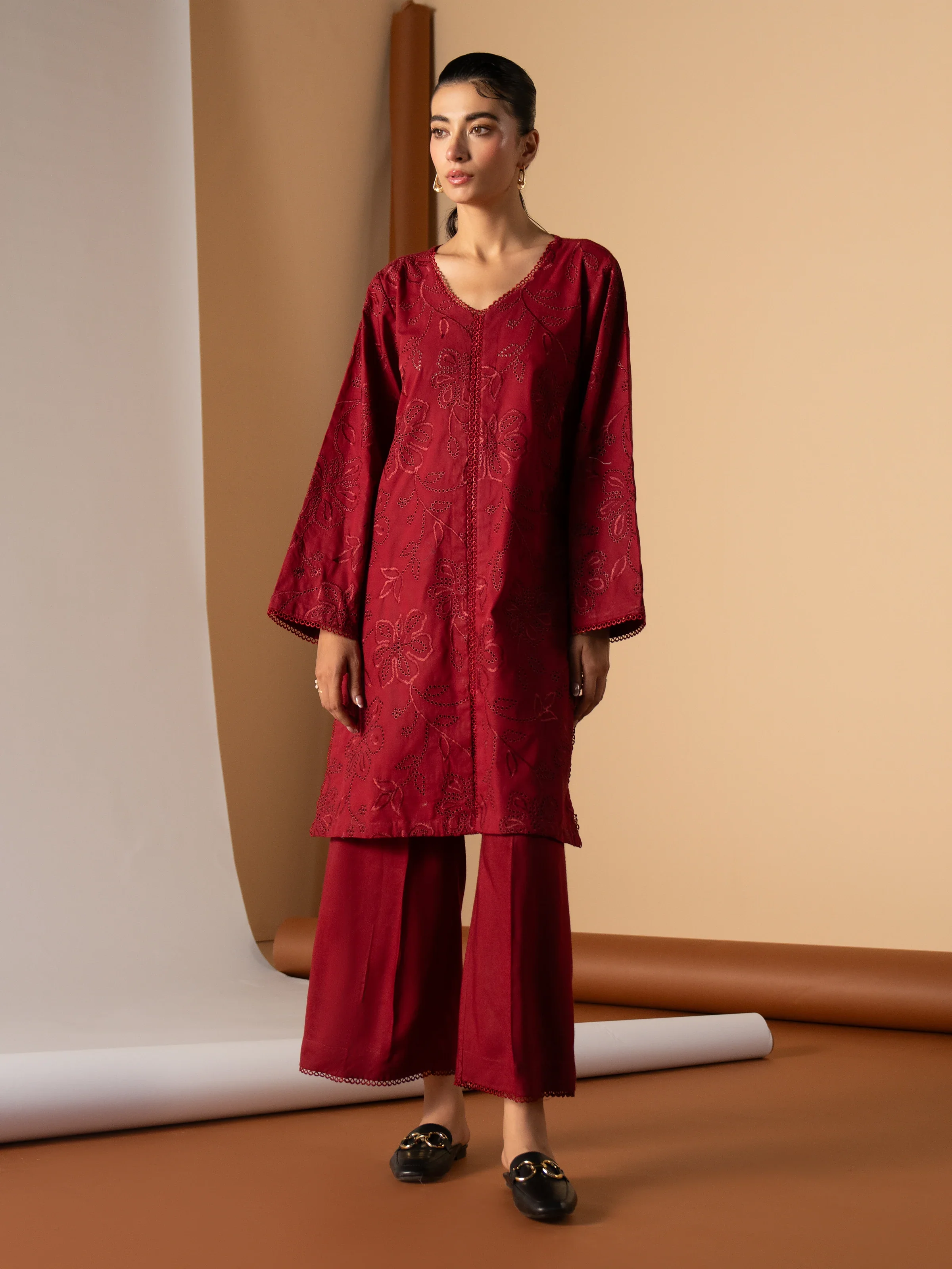 Pret Embroidered Cambric Shirt Trouser - EWTKE24-81199ST - Image 2