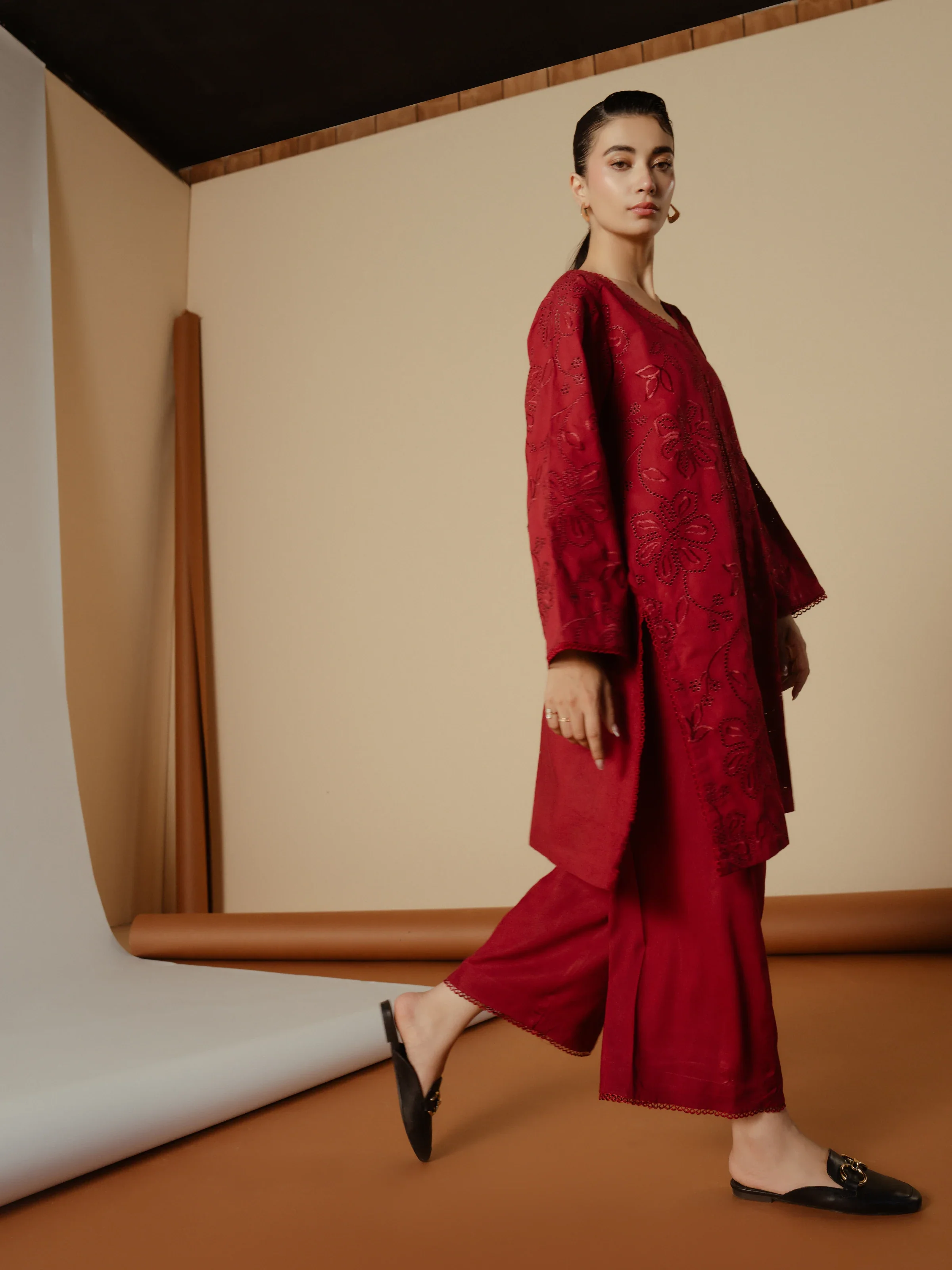Pret Embroidered Cambric Shirt Trouser - EWTKE24-81199ST - Image 3