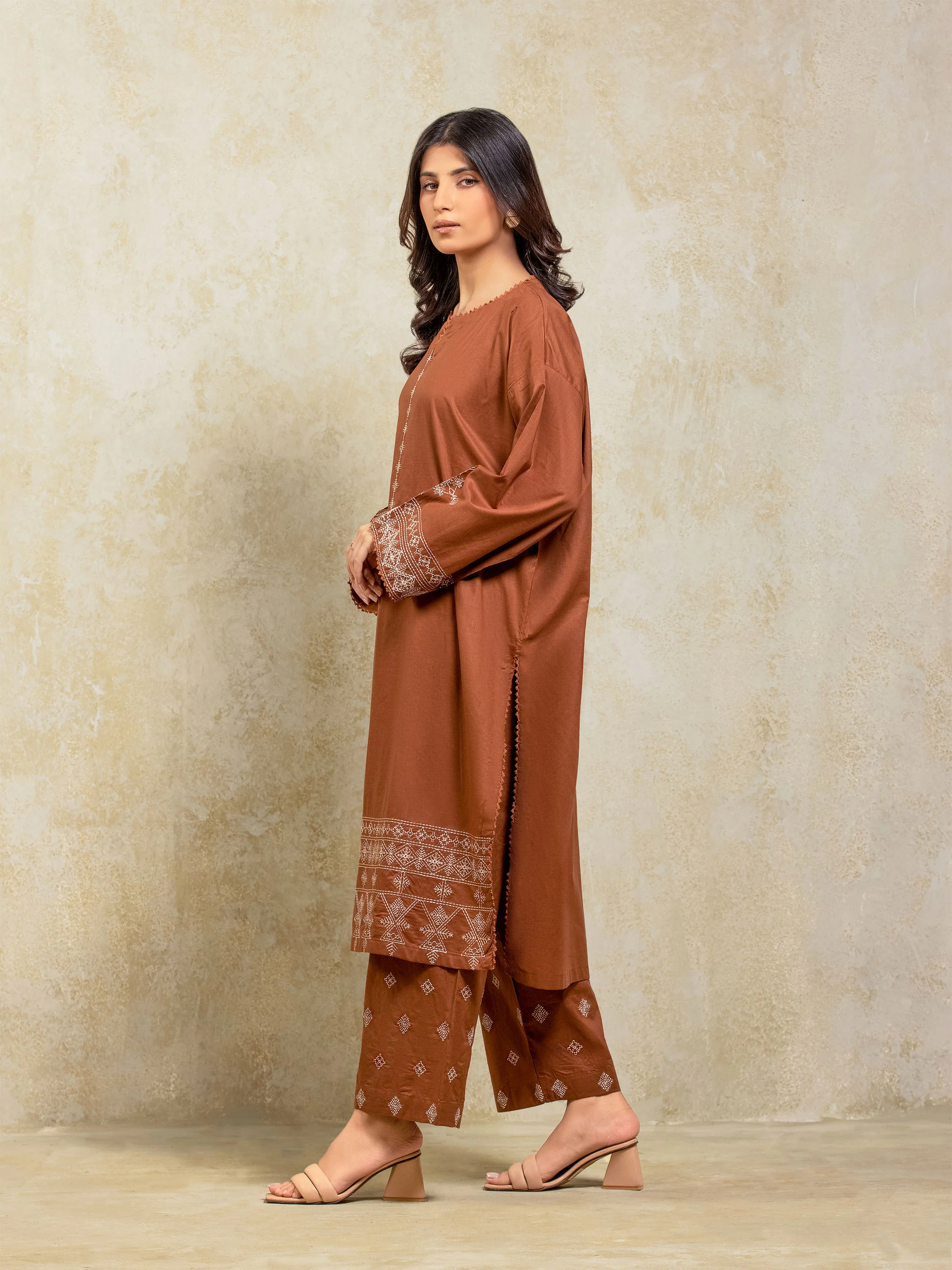 Pret Embroidered Cambric Shirt Trouser - EWTKE25-81602ST - Image 4