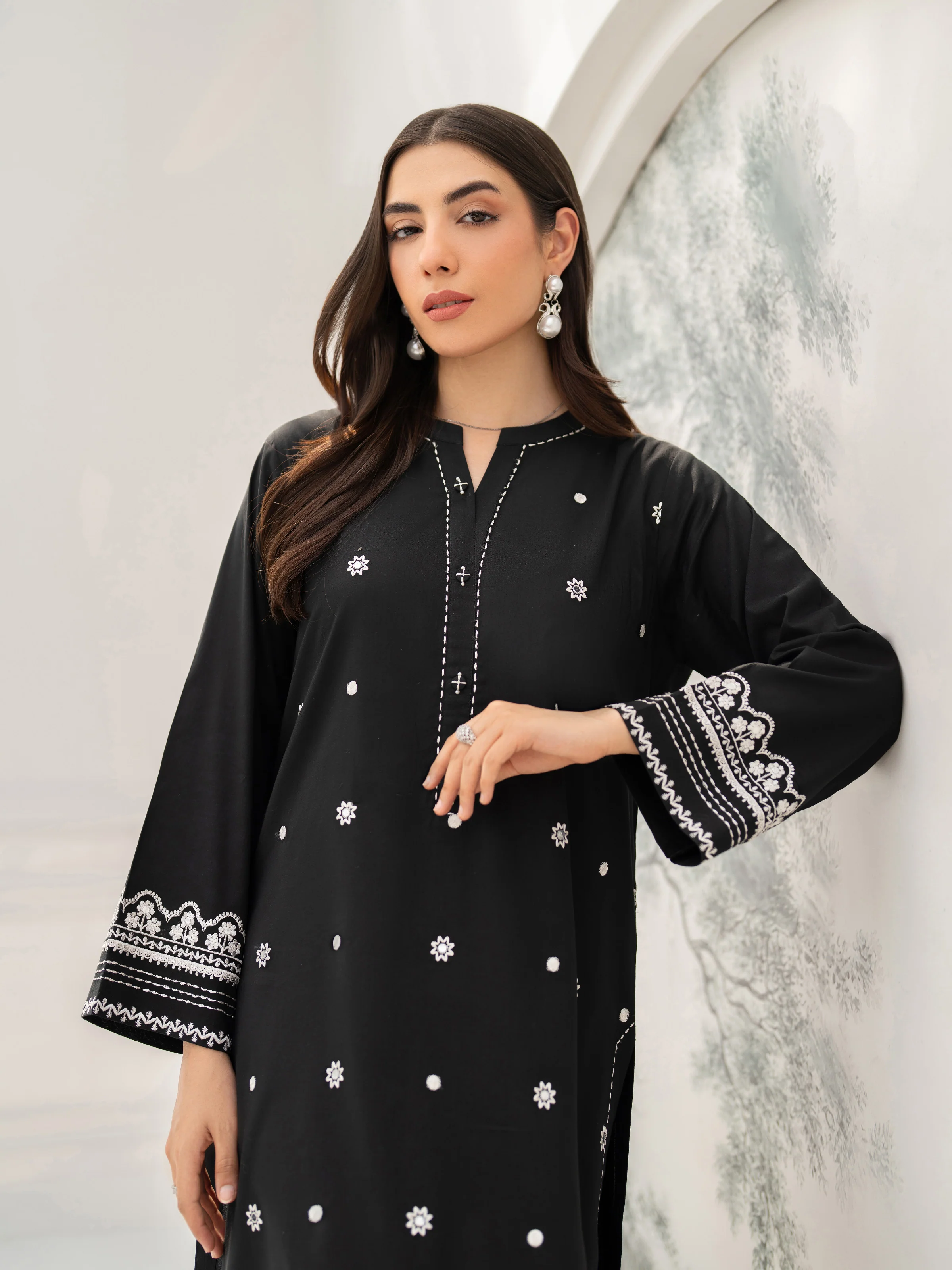 Pret Embroidered Cambric Shirt Trouser - EWTKE5-81091ST - Image 2