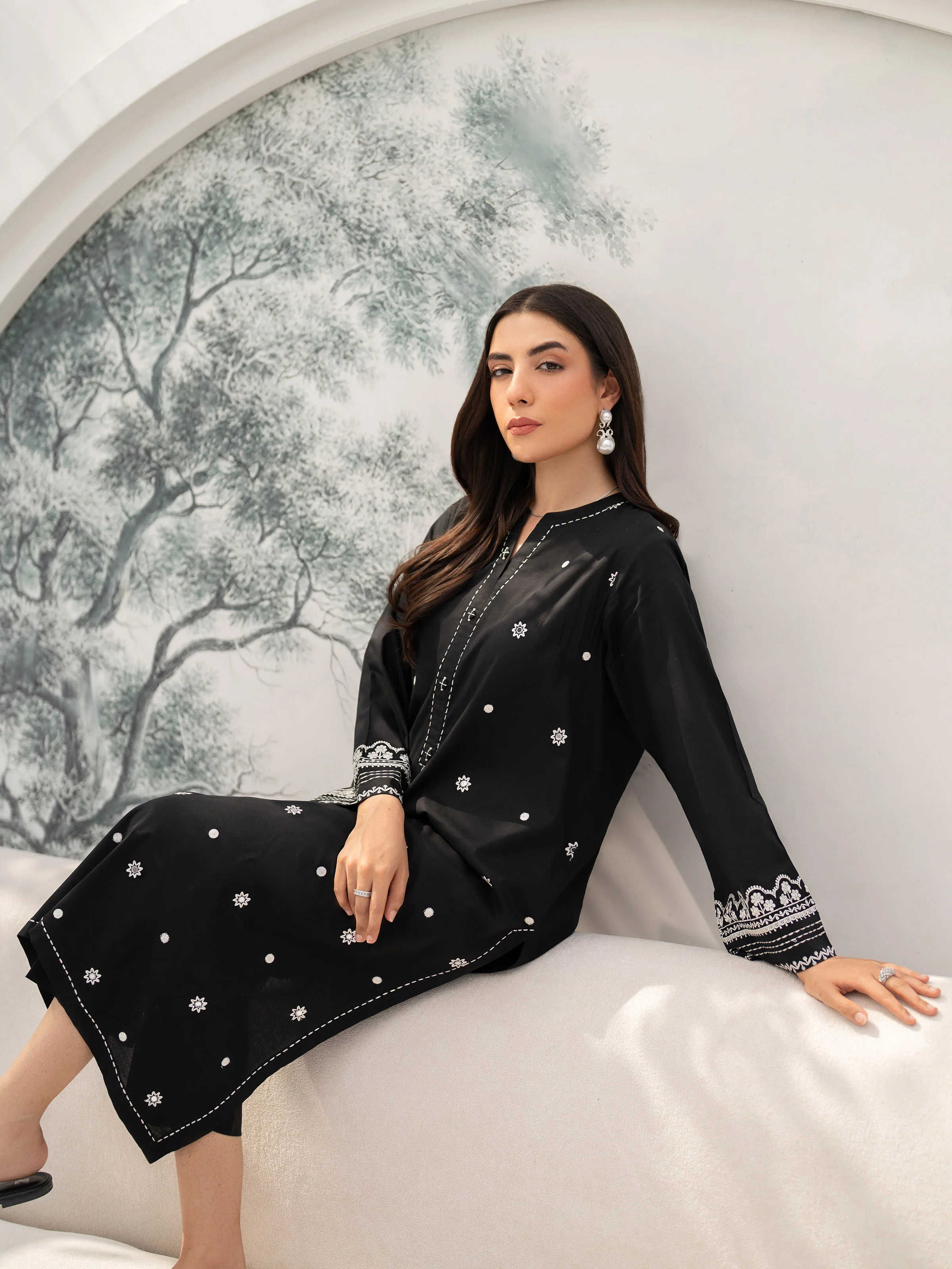 Pret Embroidered Cambric Shirt Trouser - EWTKE5-81091ST - Image 3