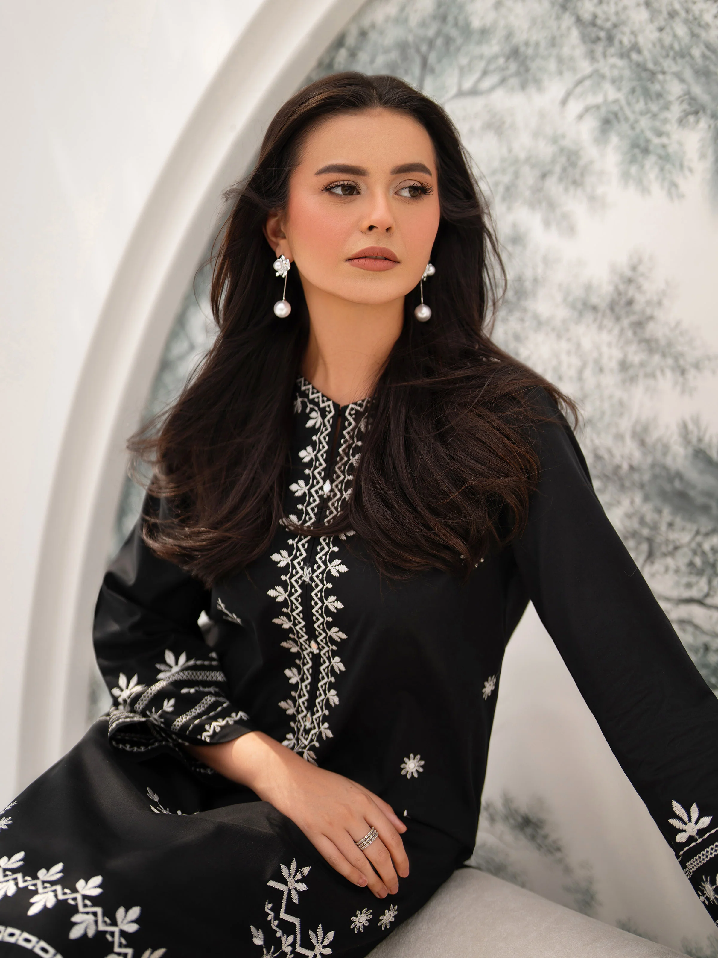 Pret Embroidered Cambric Shirt Trouser - EWTKE5-81092ST - Image 3