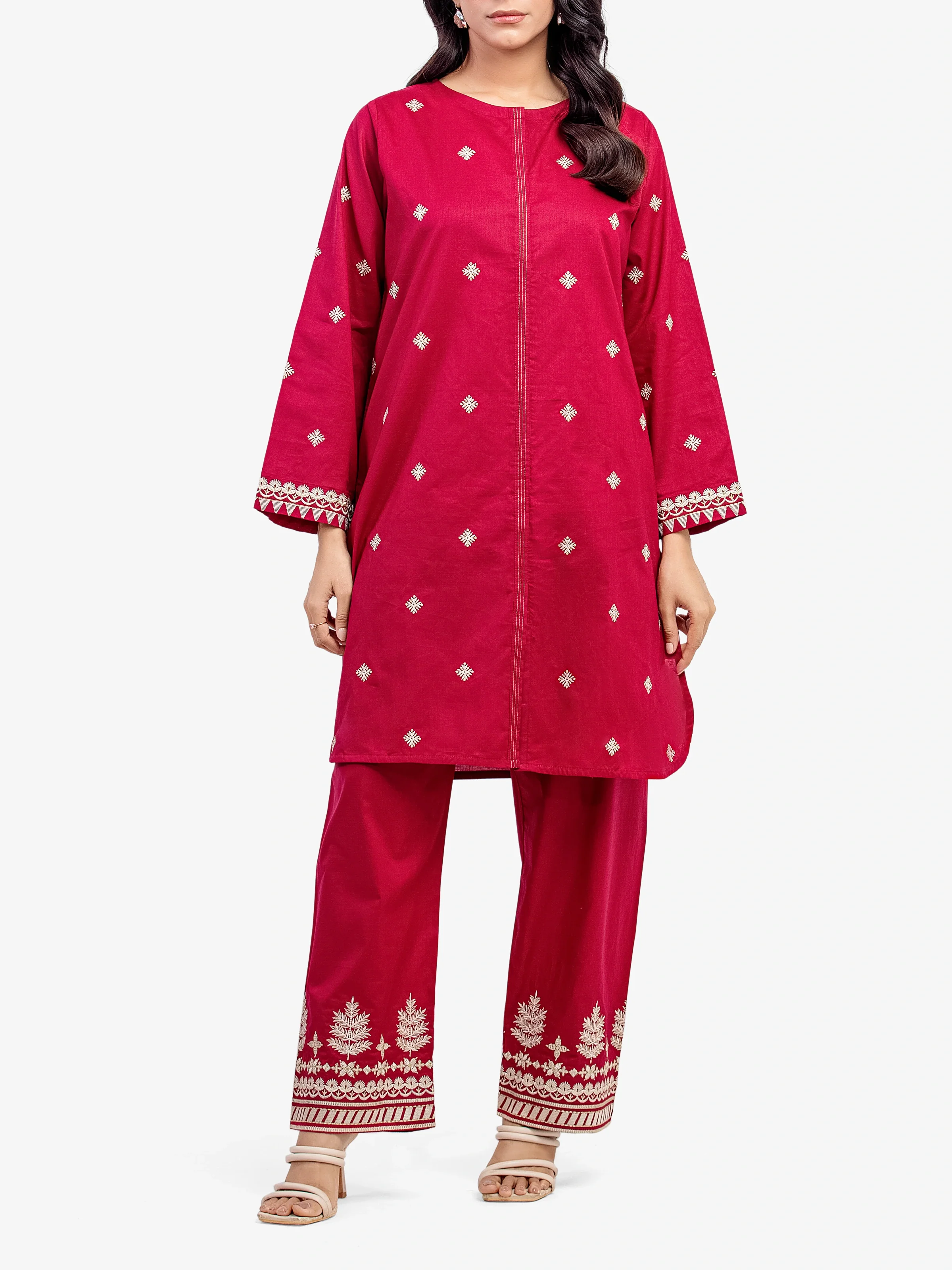 Pret Embroidered Cambric Shirt Trouser - EWTKE5-81621ST