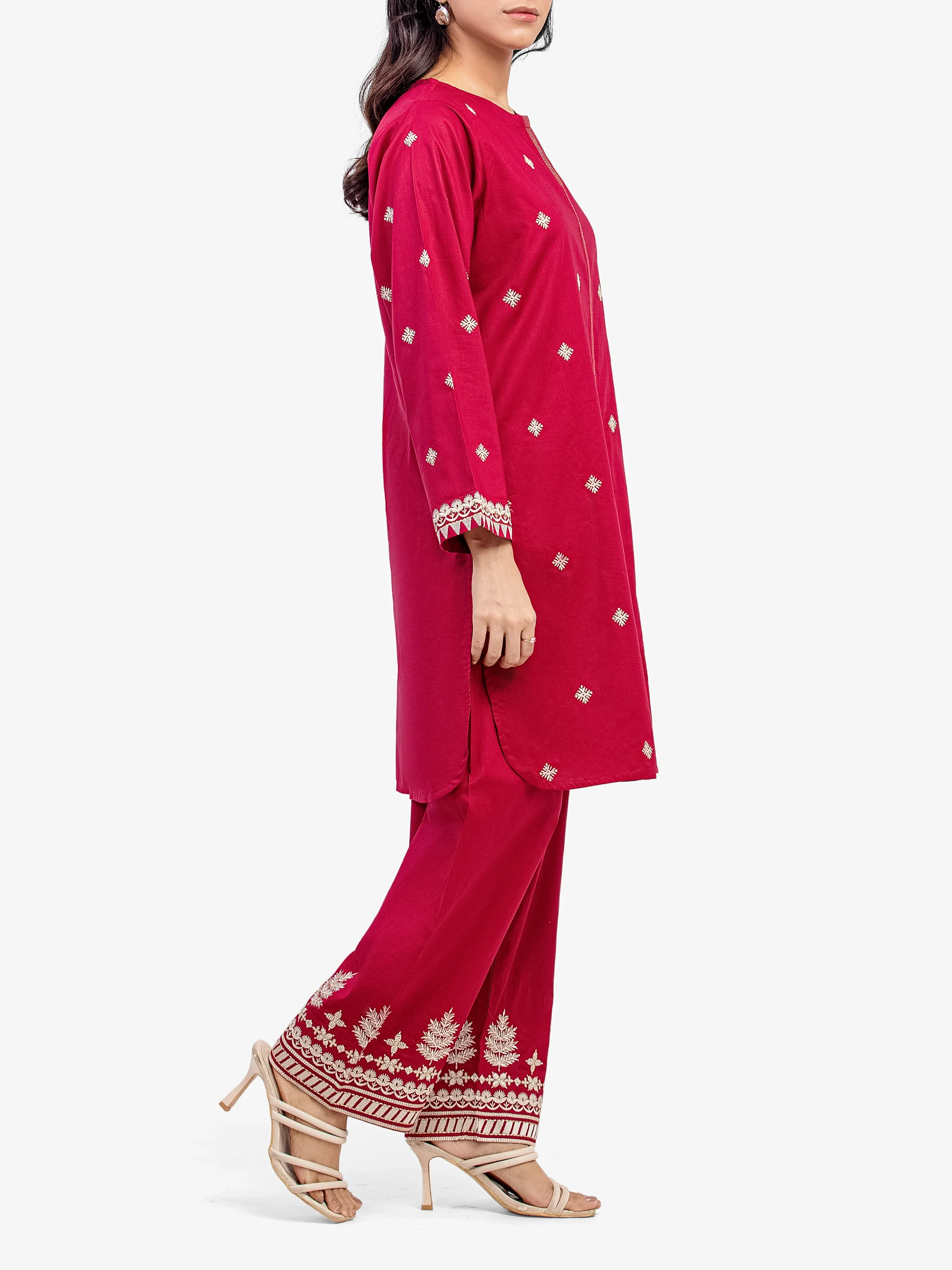 Pret Embroidered Cambric Shirt Trouser - EWTKE5-81621ST - Image 3