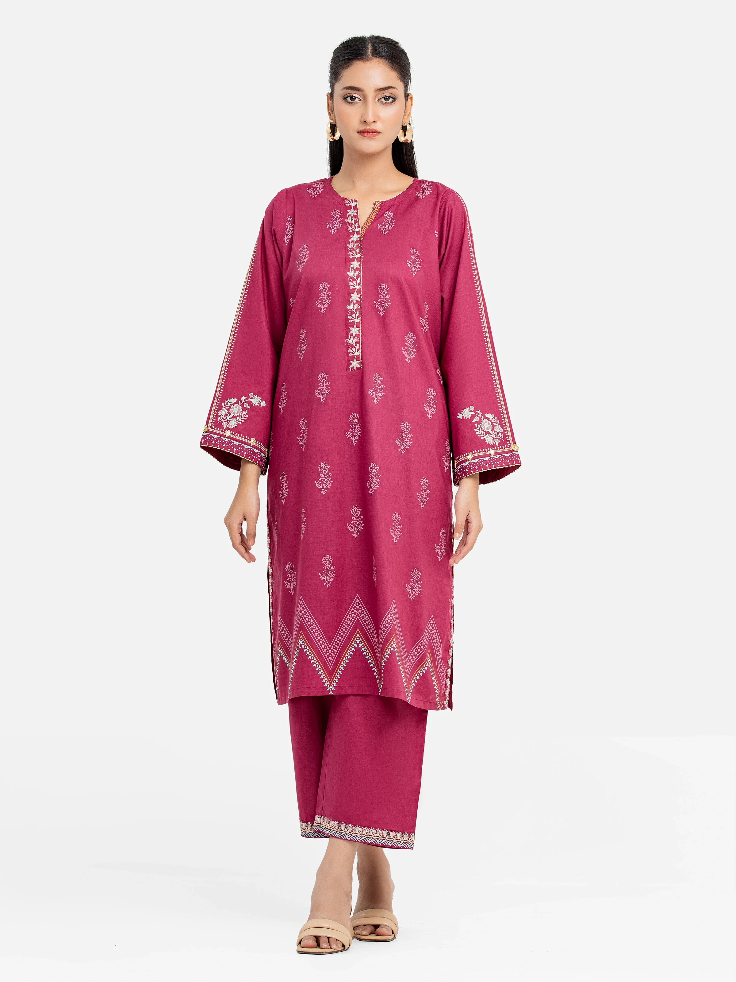Pret Embroidered Cambric Shirt Trouser - EWTKE5-81622ST - Image 2