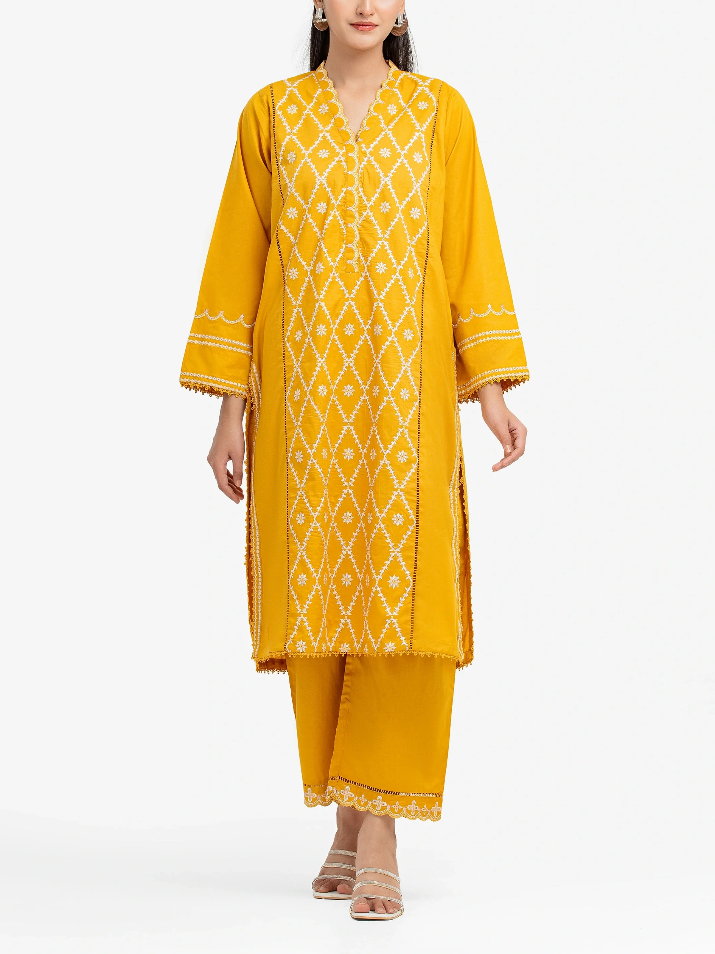 Pret Embroidered Cambric Co-Ord Set - EWTKE5-81624ST