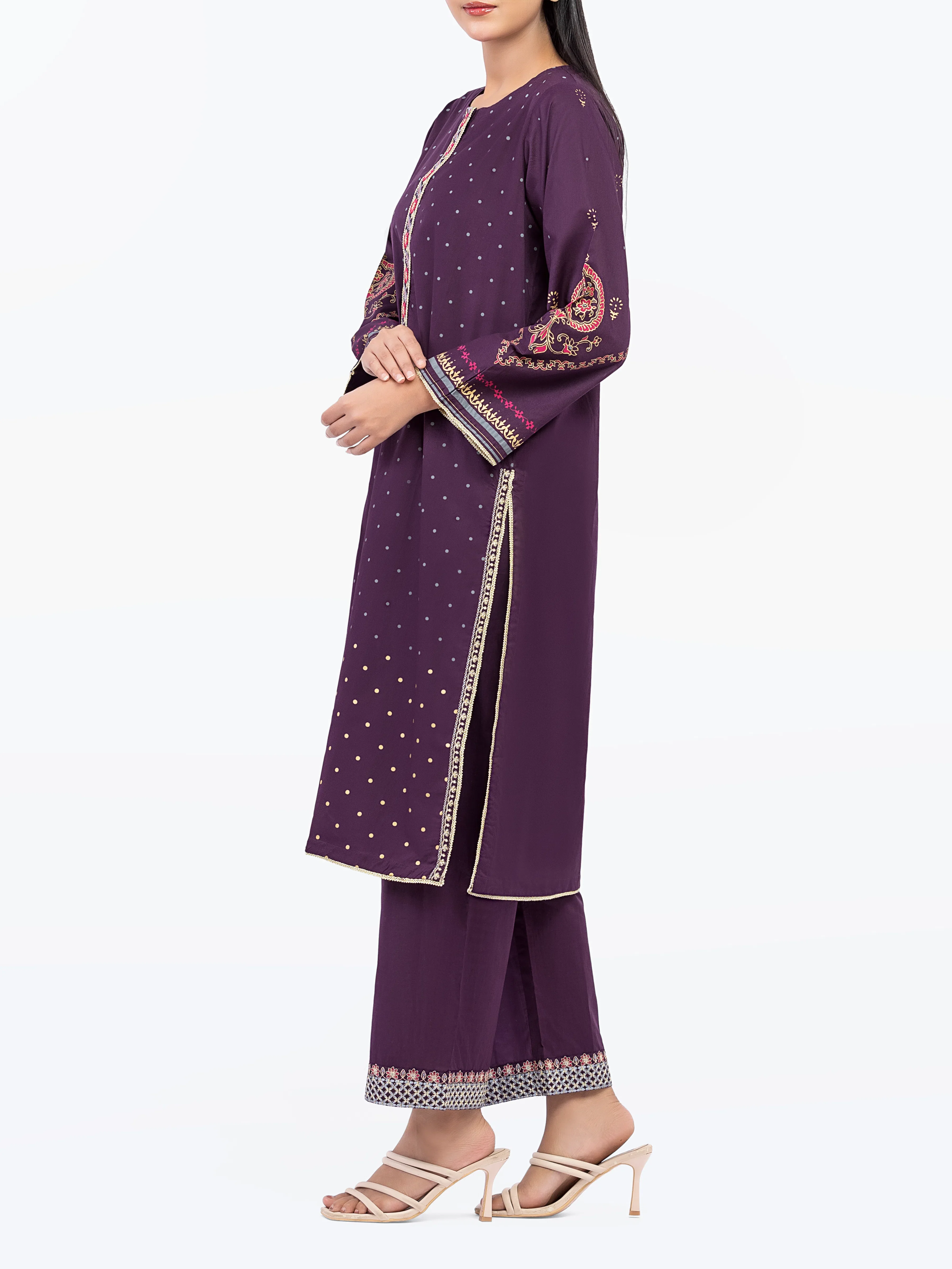Pret Embroidered Cambric Co-Ord Set - EWTKE5-81625ST - Image 5