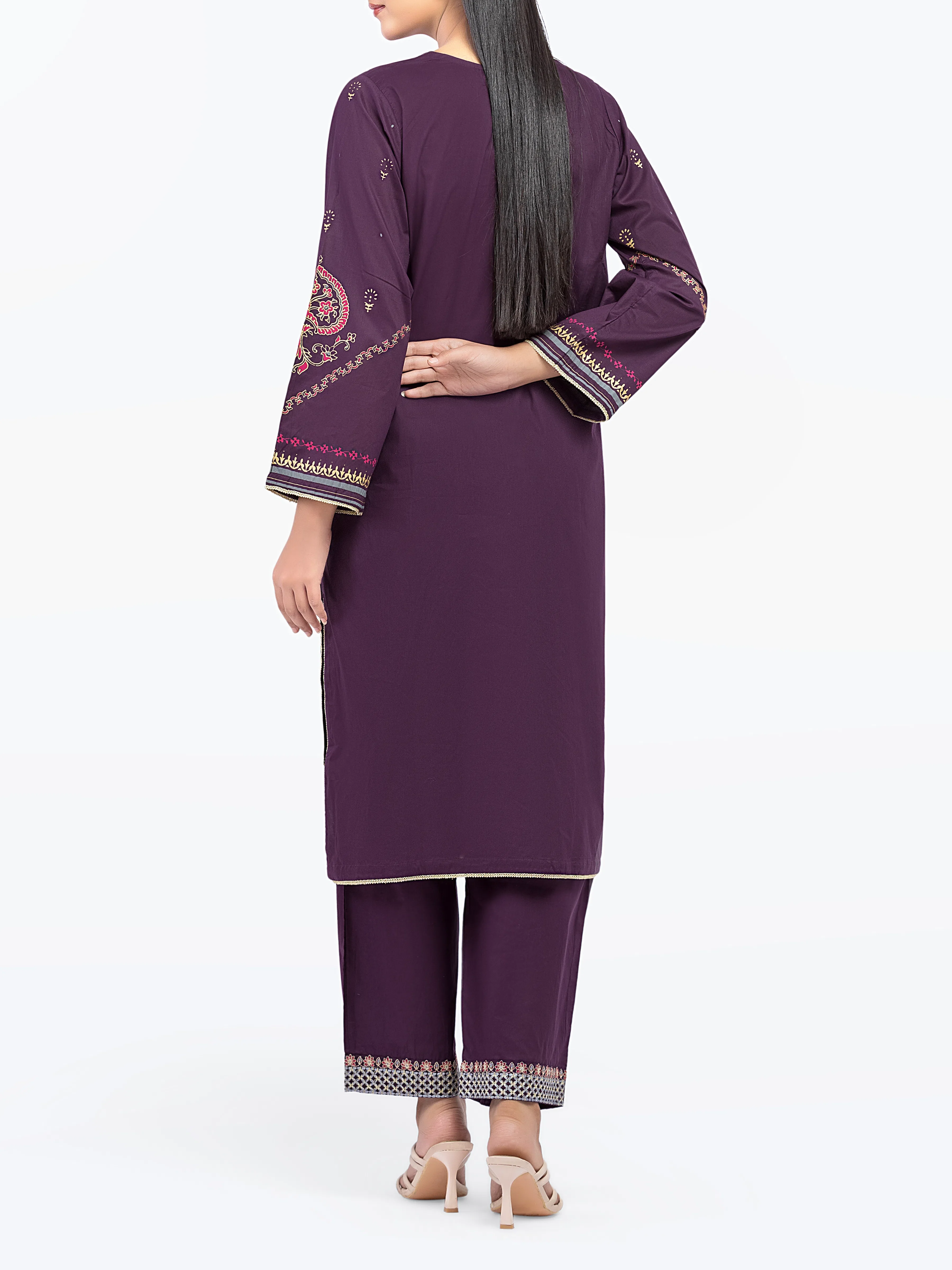 Pret Embroidered Cambric Co-Ord Set - EWTKE5-81625ST - Image 6