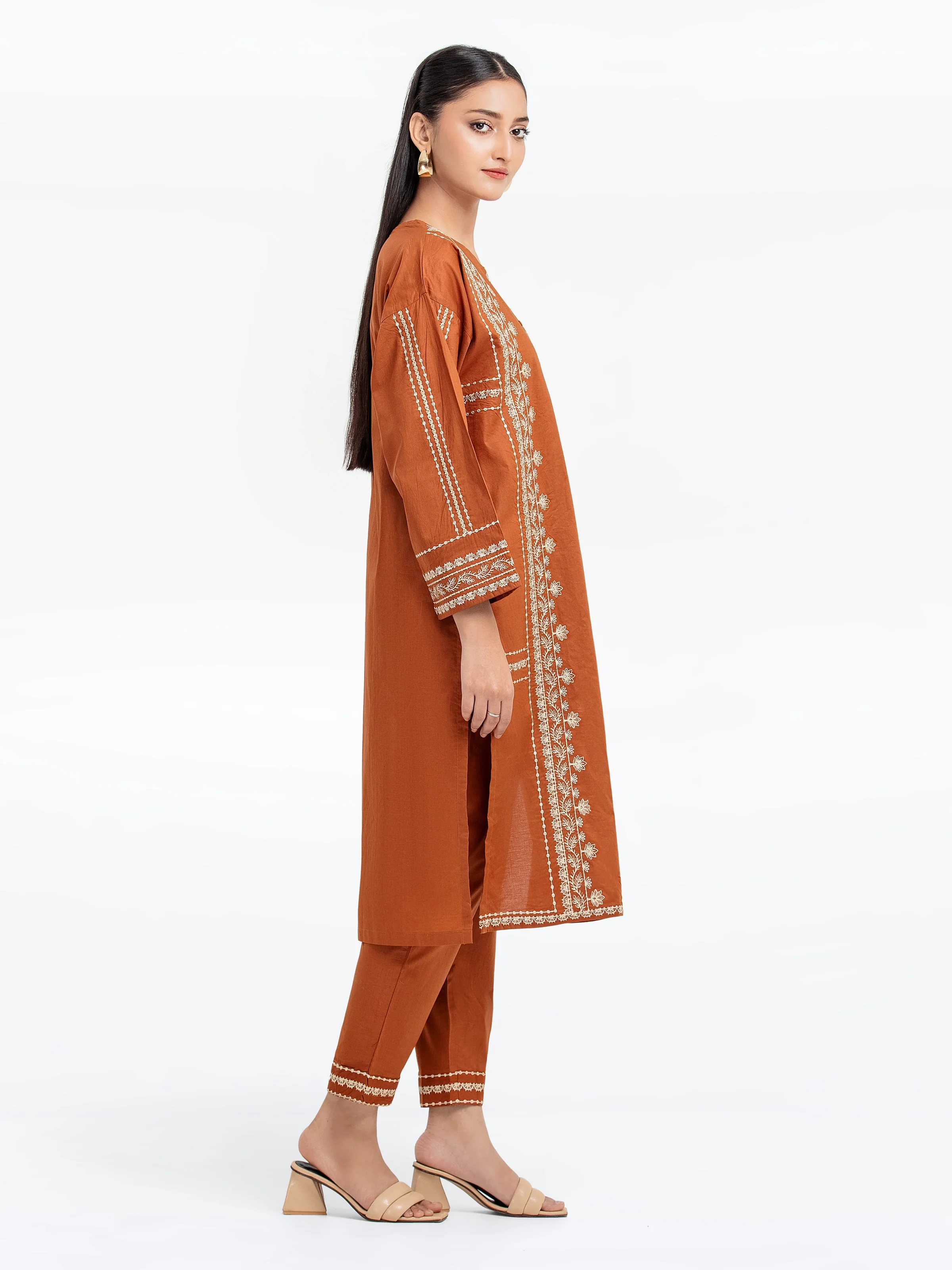 Pret Embroidered Cambric Shirt Trouser - EWTKE5-81631ST - Image 5