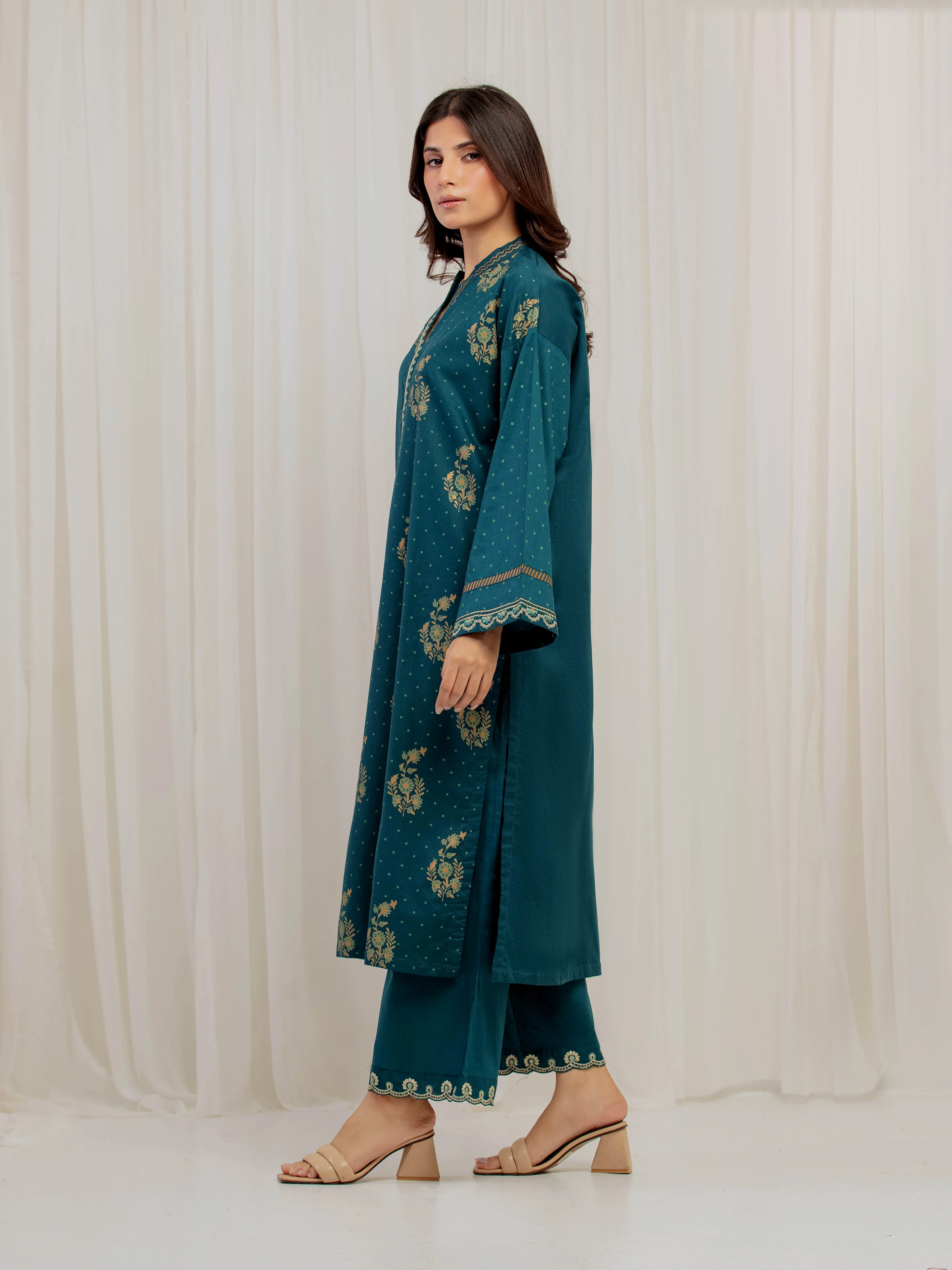 Pret Embroidered Cambric Shirt Trouser - EWTKE5-81632ST - Image 5