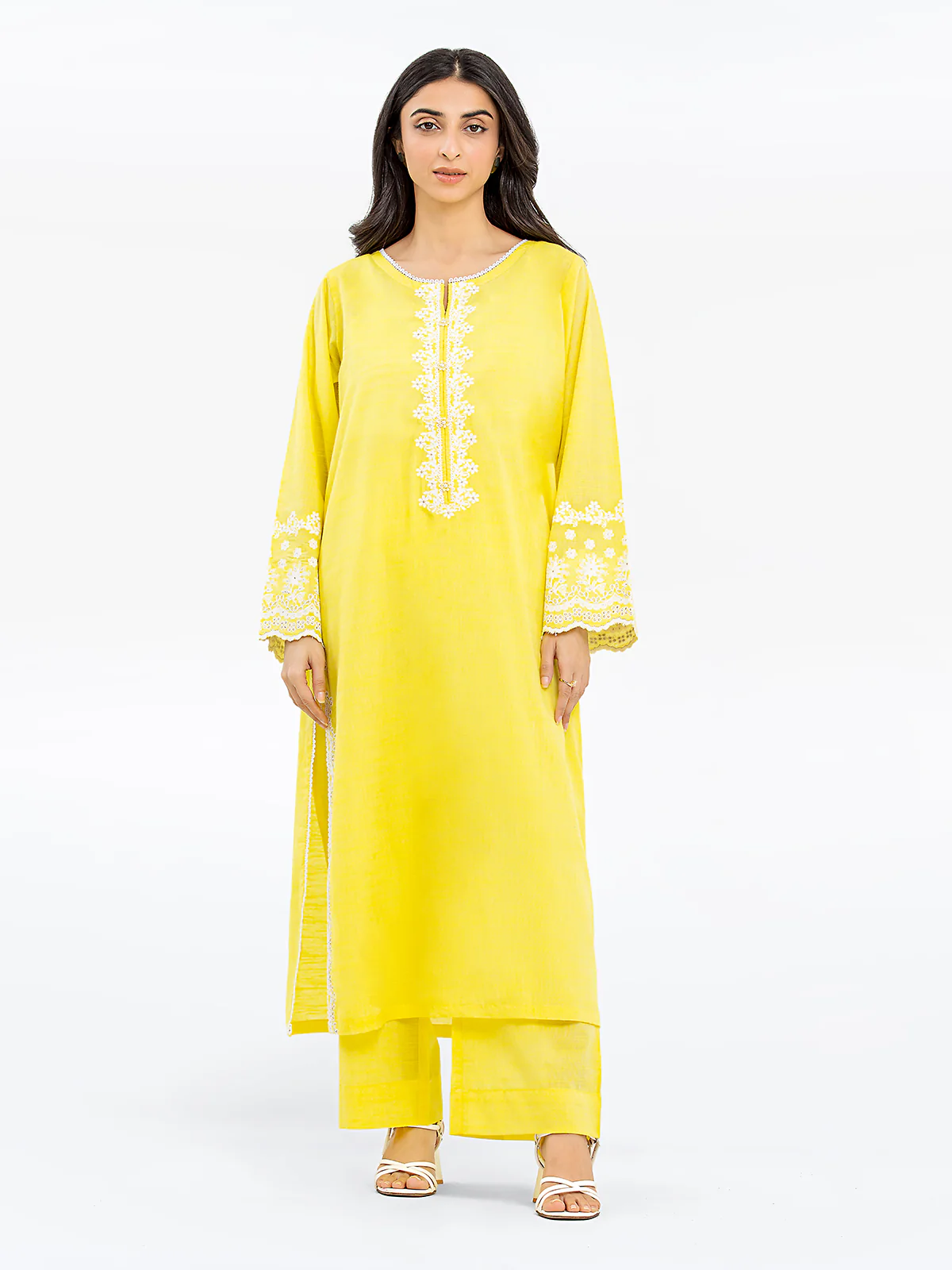 Pret Embroidered Chambray Shirt Trouser - EWTKE24-80350ST - Image 2