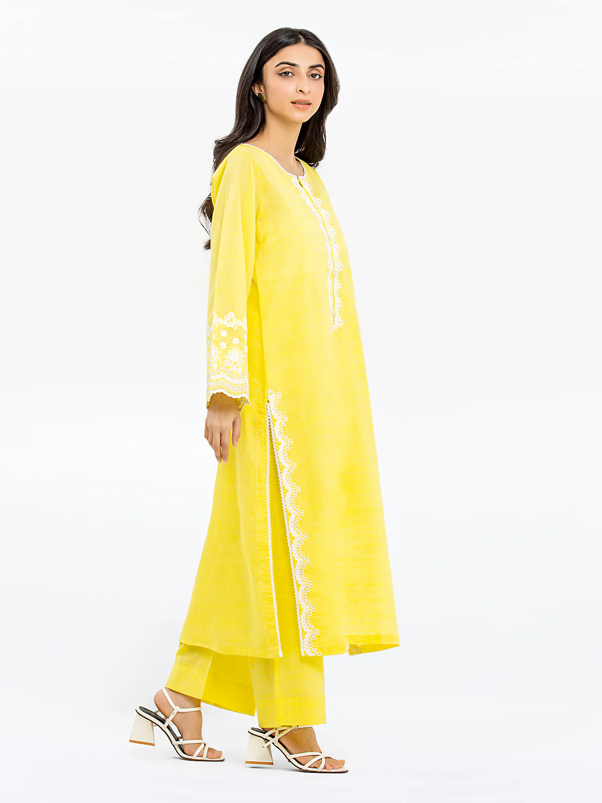 Pret Embroidered Chambray Shirt Trouser - EWTKE24-80350ST - Image 3