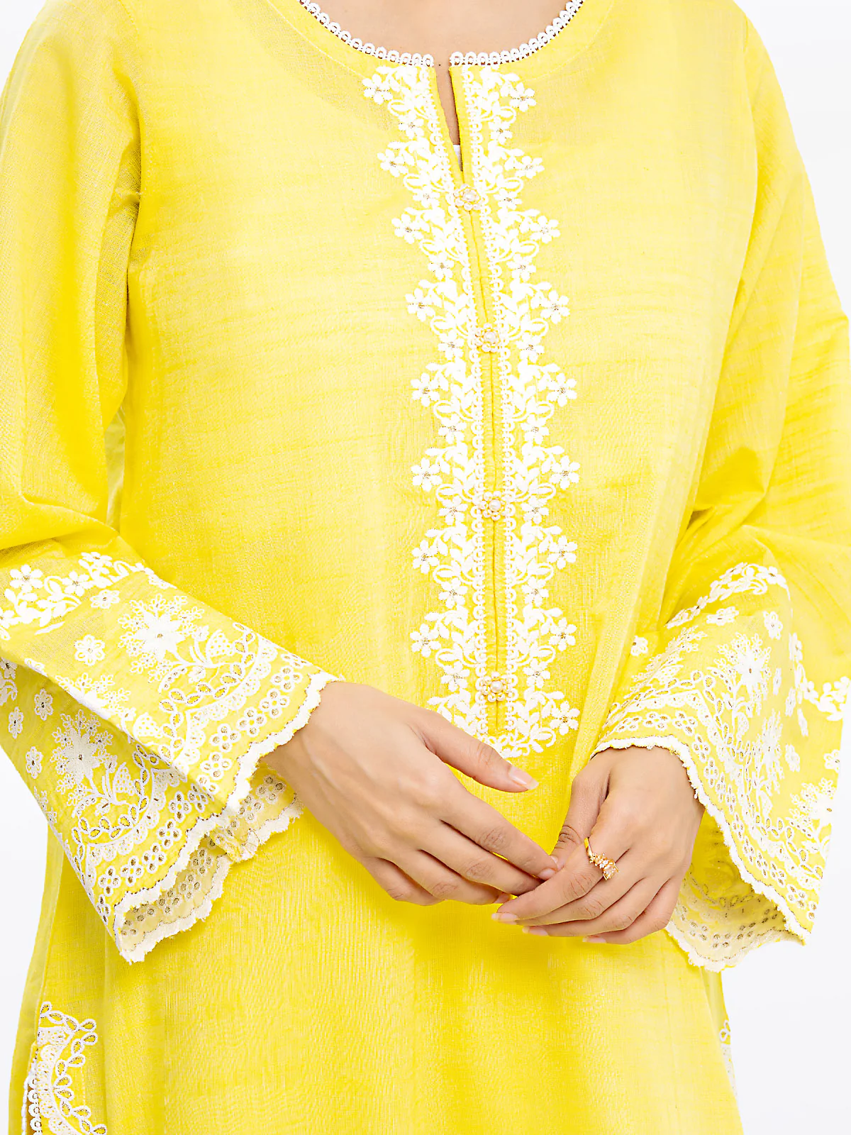 Pret Embroidered Chambray Shirt Trouser - EWTKE24-80350ST - Image 5