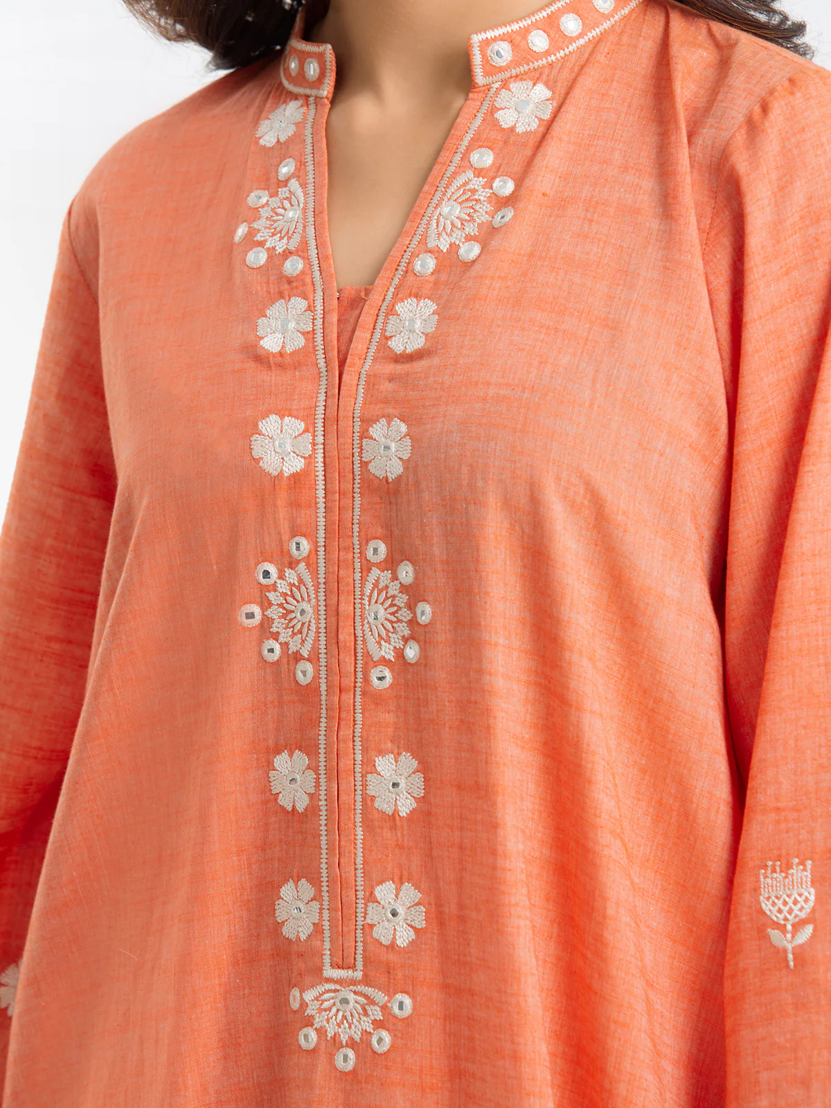Pret Embroidered Chambray Shirt Trouser - EWTKE24-80351ST - Image 3