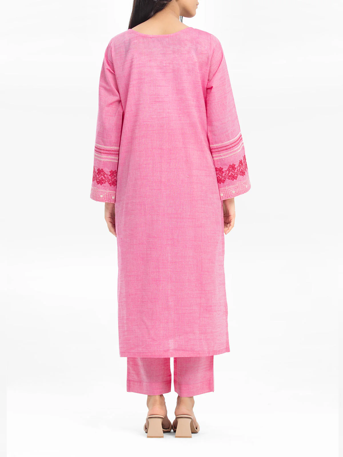 Pret Embroidered Chambray Shirt Trouser - EWTKE24-80354ST - Image 4