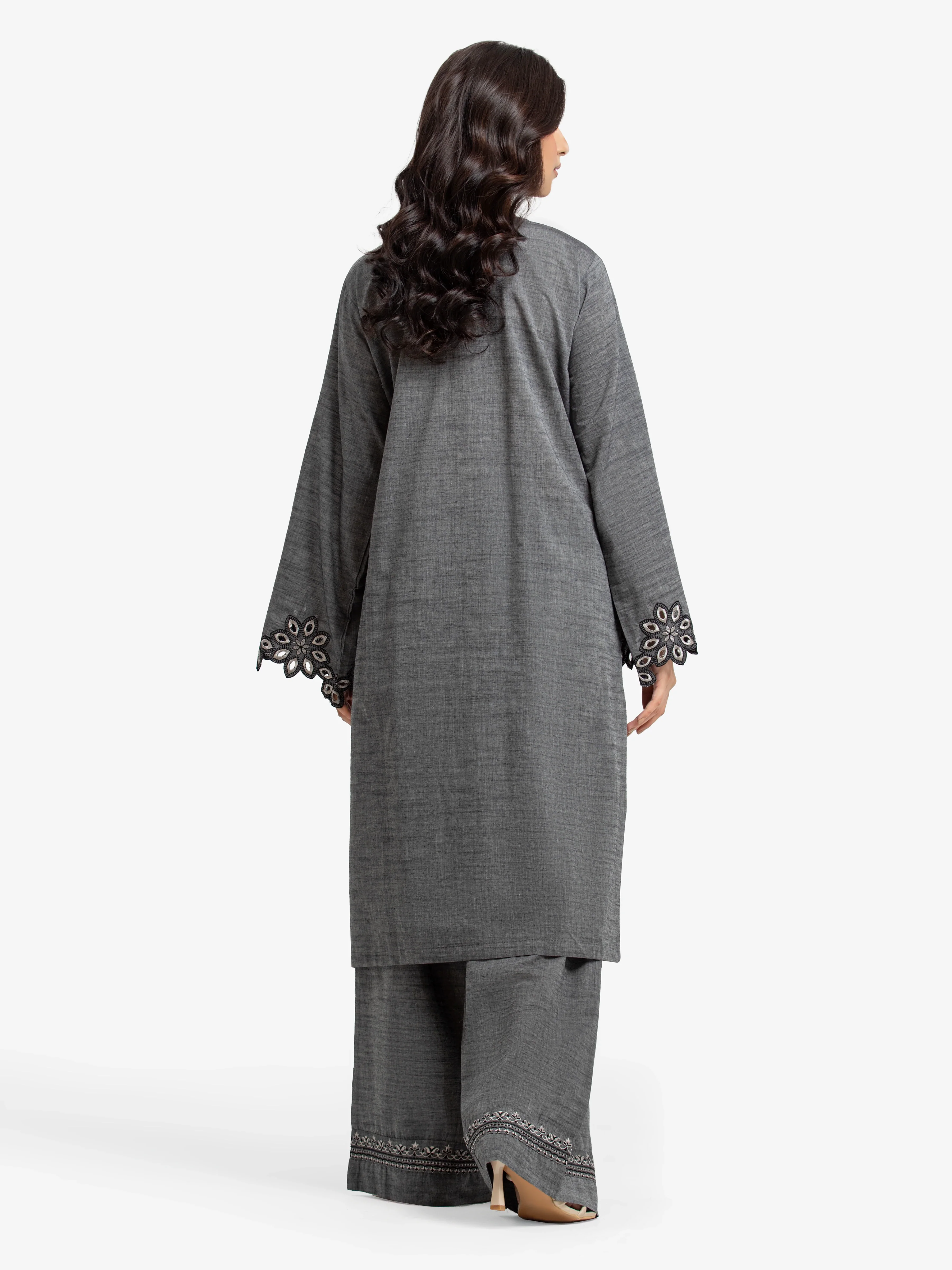 Pret Embroidered Chambray Shirt Trouser - EWTKE24-81177ST - Image 5