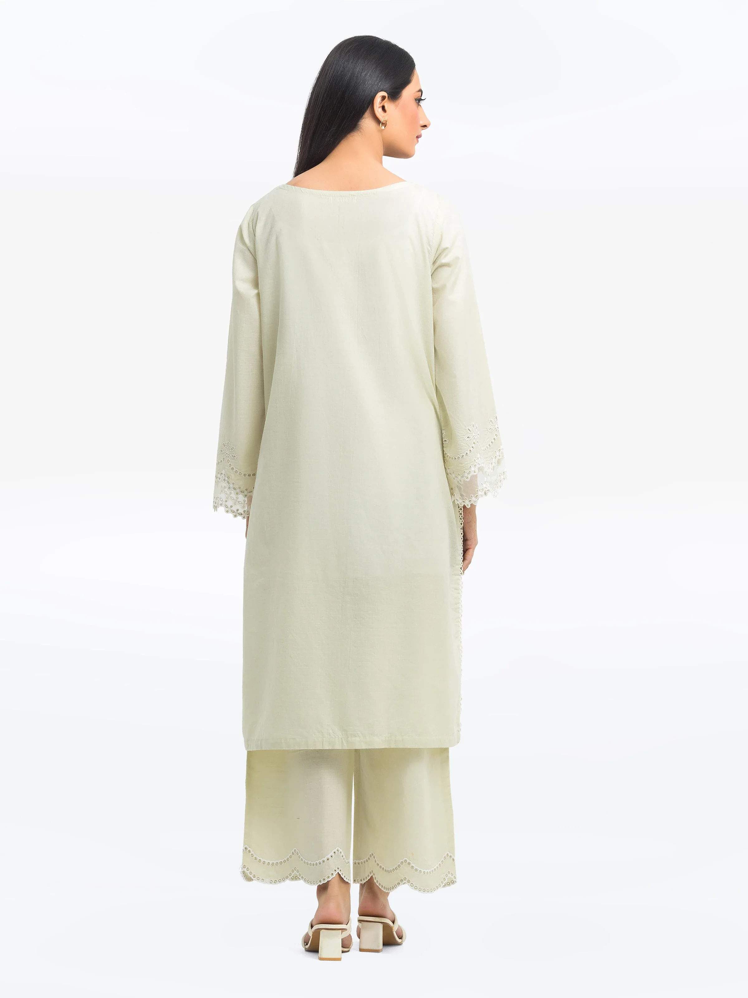 Pret Embroidered Cotton Slub Shirt Trouser - EWTKE24-80107ST - Image 5
