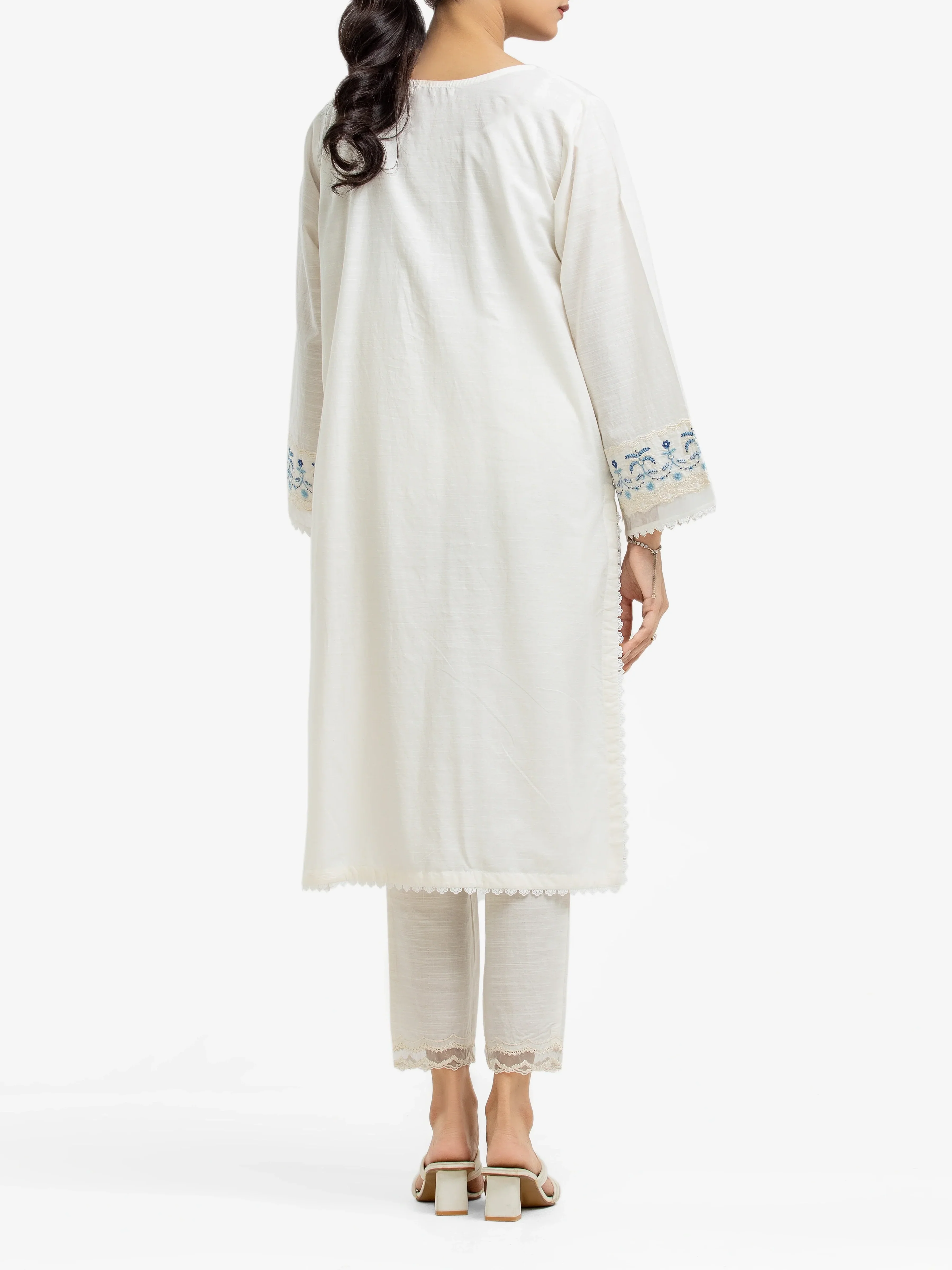 Pret Embroidered Cotton Slub Shirt Trouser - EWTKE24-81173ST - Image 5