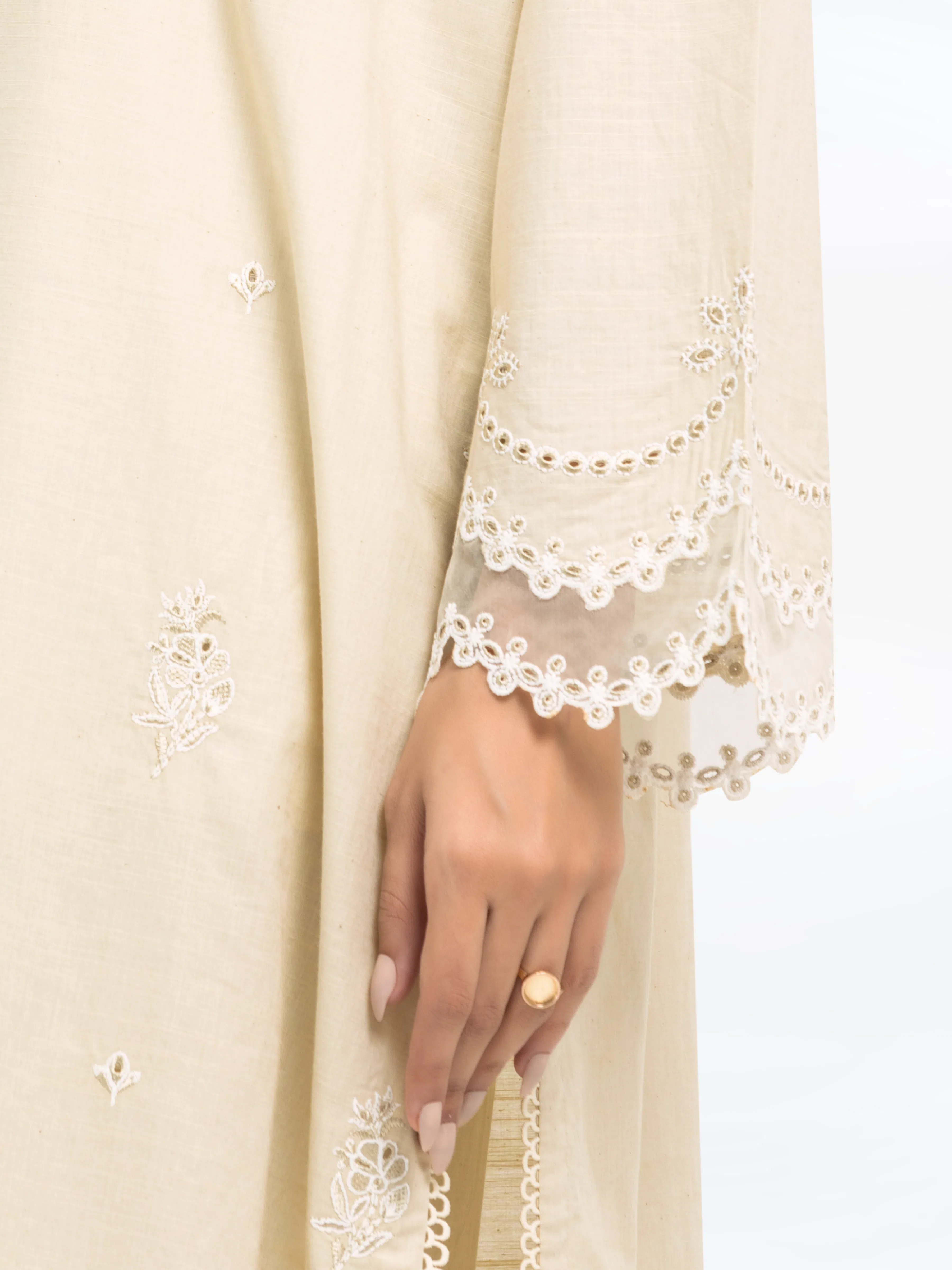 Pret Embroidered Cotton Slub Shirt Trouser - EWTKE24-81174ST - Image 4