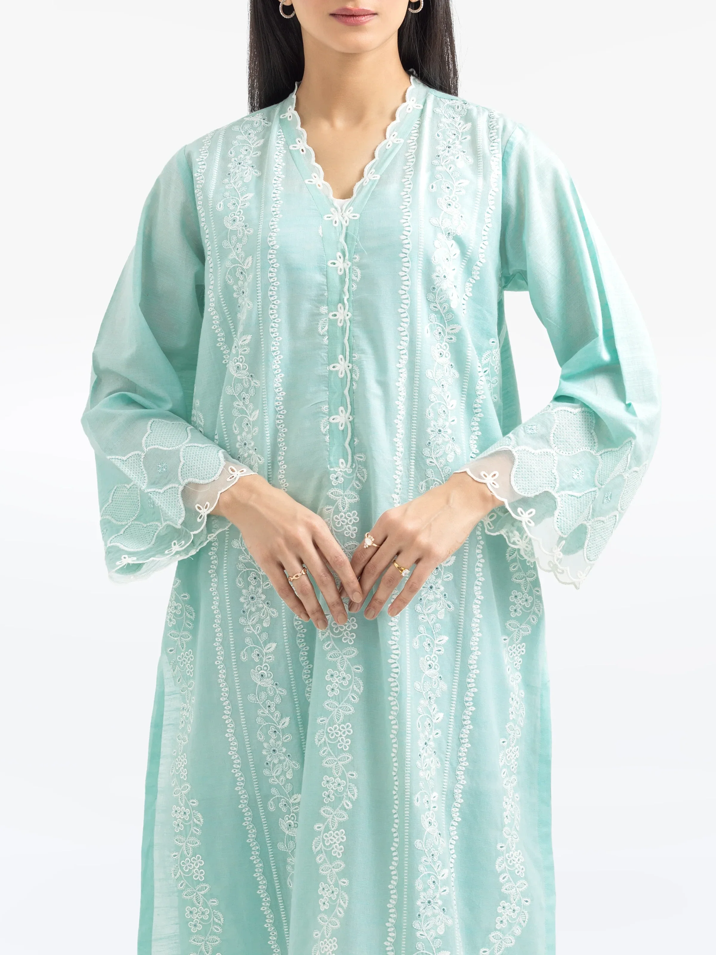 Pret Embroidered Cotton Slub Shirt Trouser - EWTKE24-81175ST - Image 2