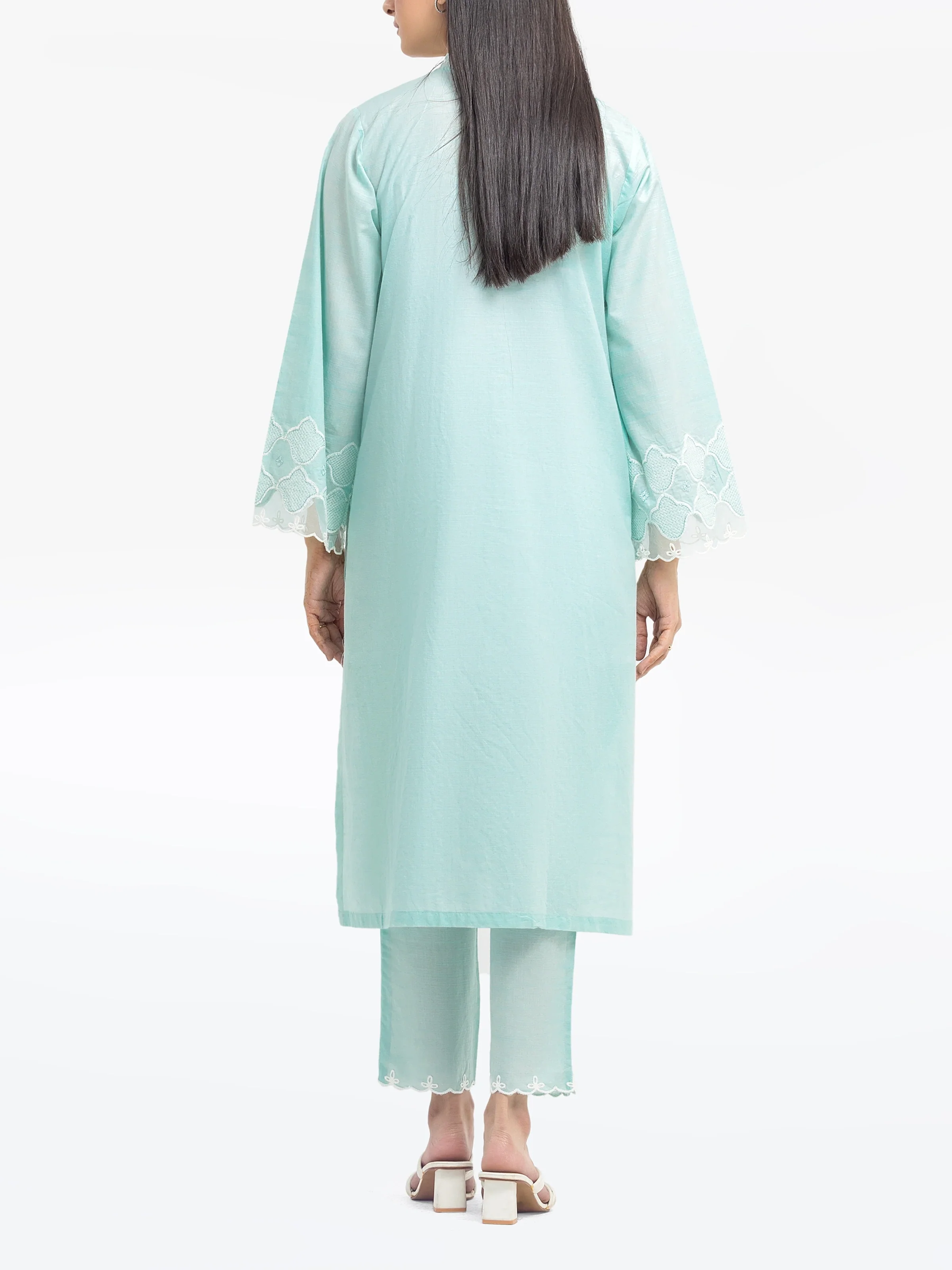 Pret Embroidered Cotton Slub Shirt Trouser - EWTKE24-81175ST - Image 5