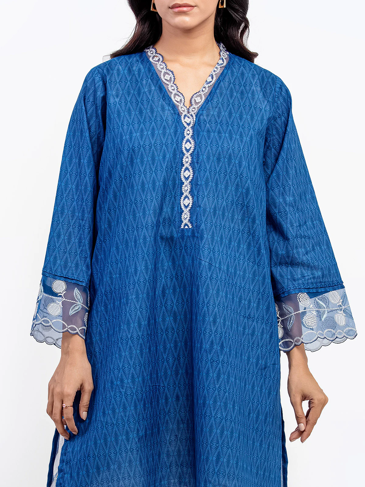 Pret Embroidered Cotton Slub Shirt Trouser - EWTKE5-81676ST - Image 2