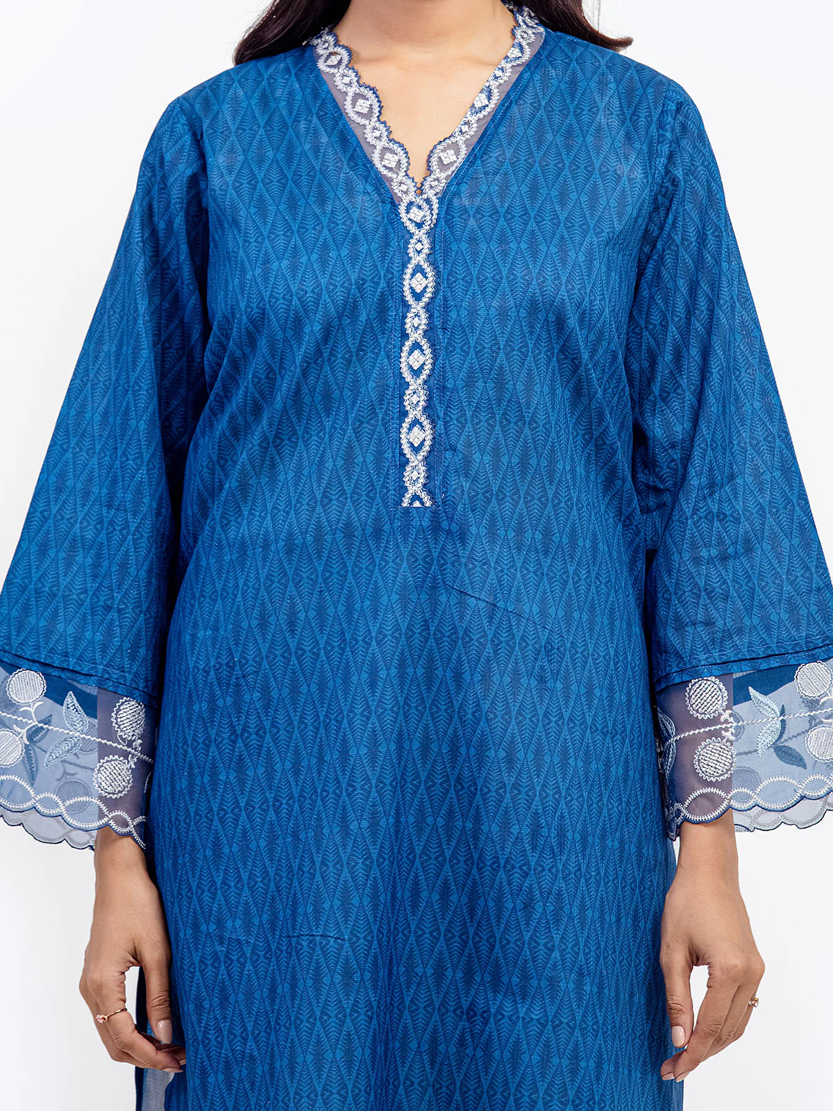 Pret Embroidered Cotton Slub Shirt Trouser - EWTKE5-81676ST - Image 3