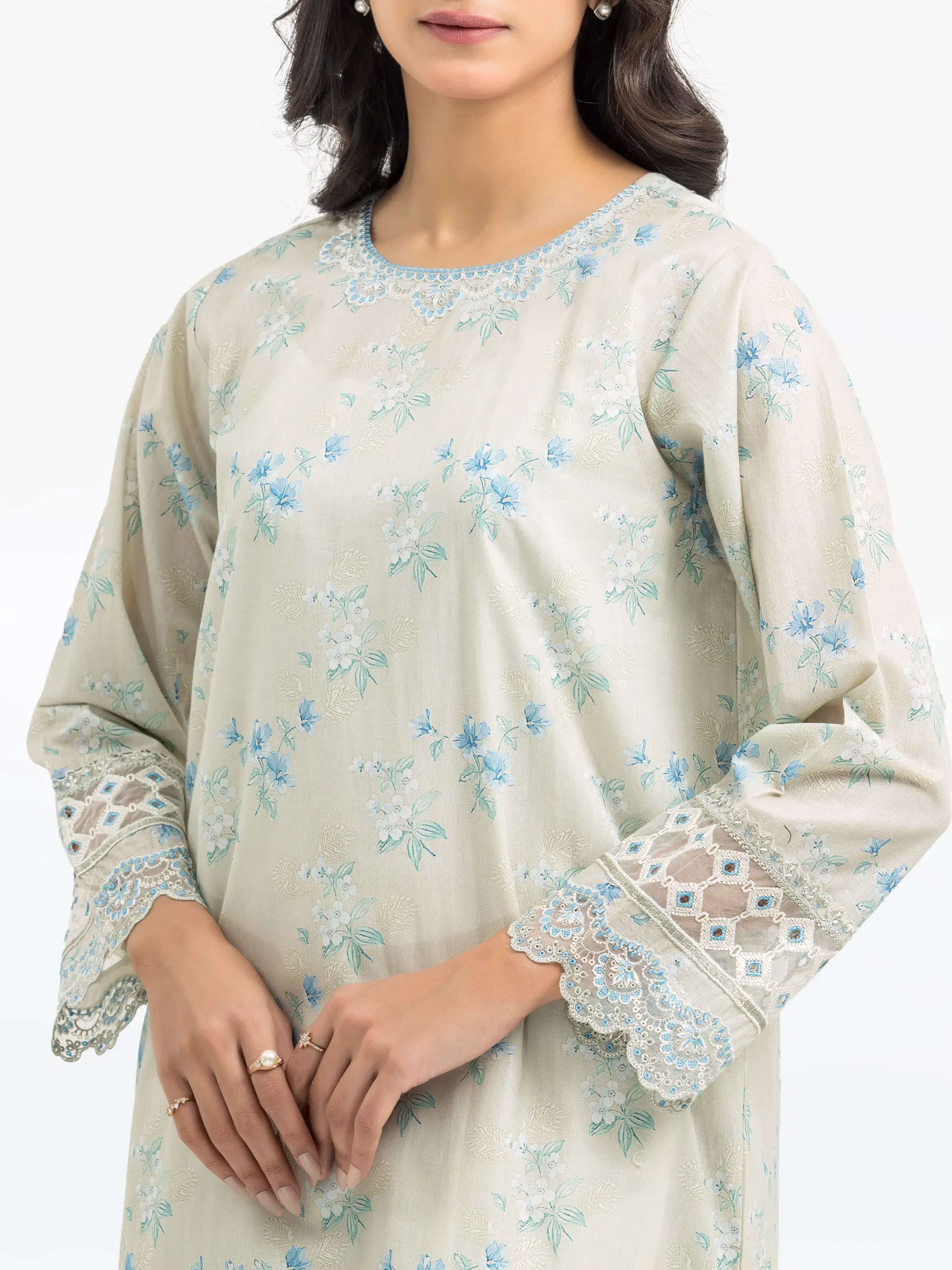 Pret Embroidered Cotton Zari Shirt Trouser - EWTKE24-81162ST - Image 2