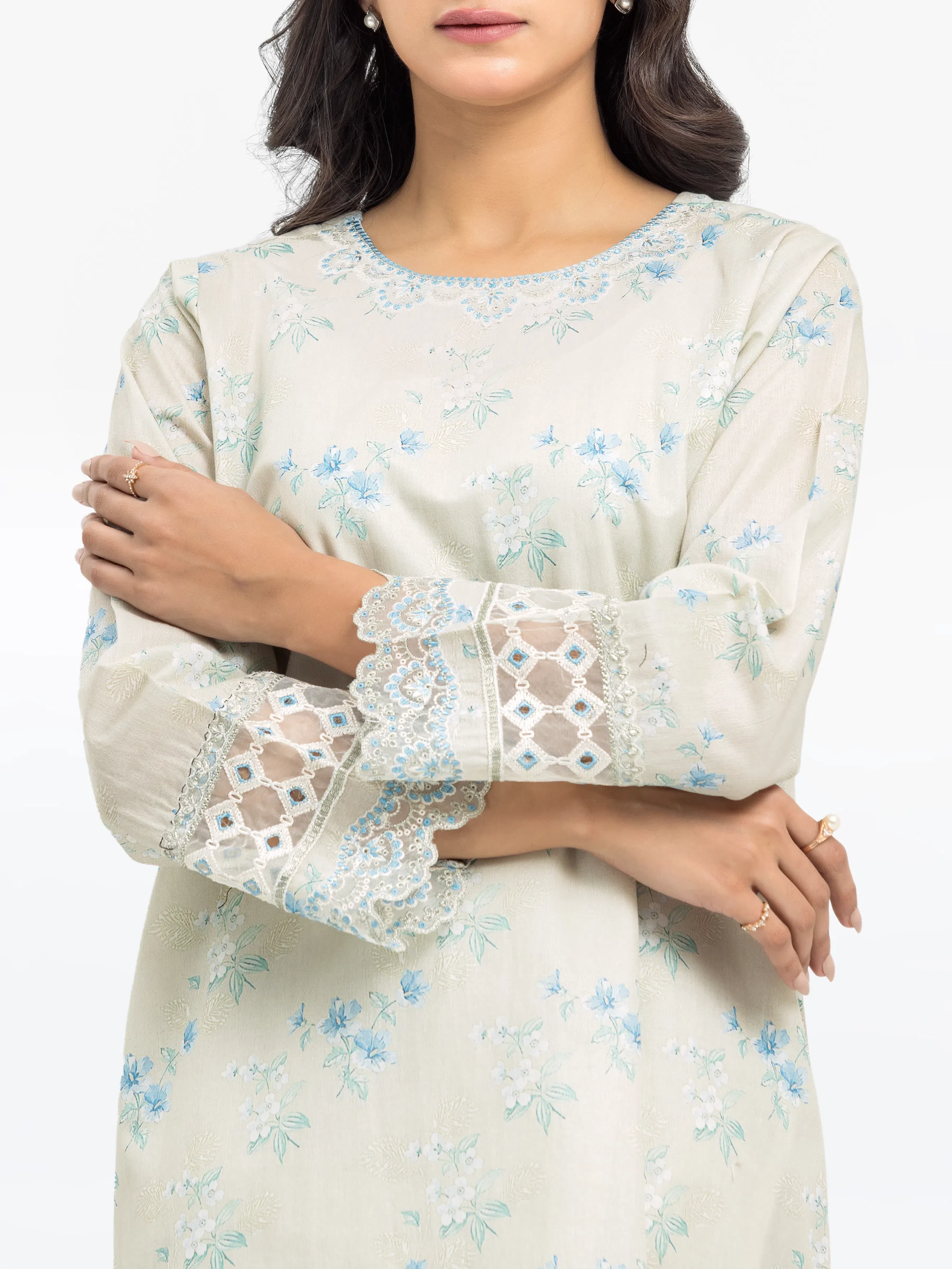 Pret Embroidered Cotton Zari Shirt Trouser - EWTKE24-81162ST - Image 3
