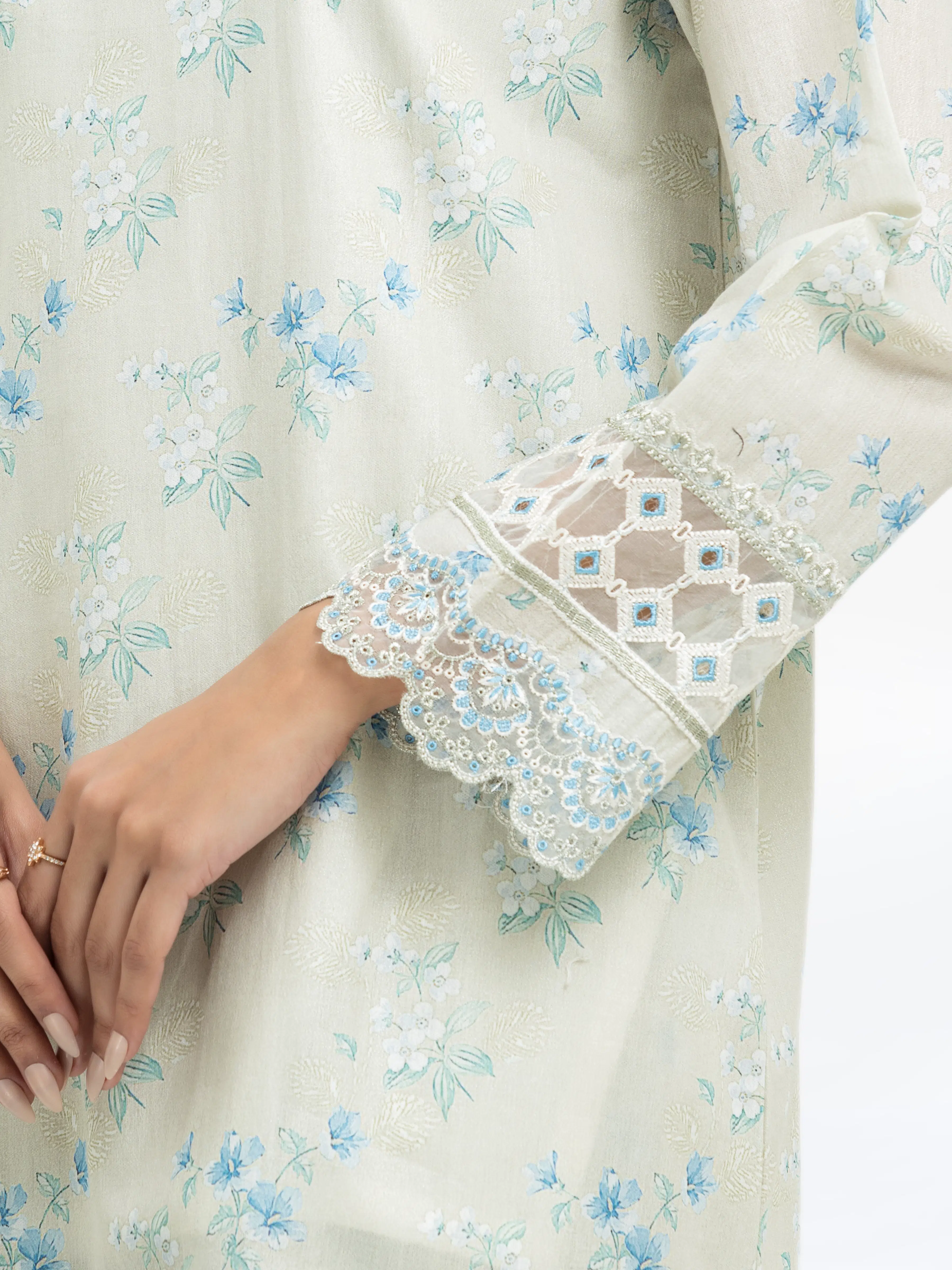 Pret Embroidered Cotton Zari Shirt Trouser - EWTKE24-81162ST - Image 5