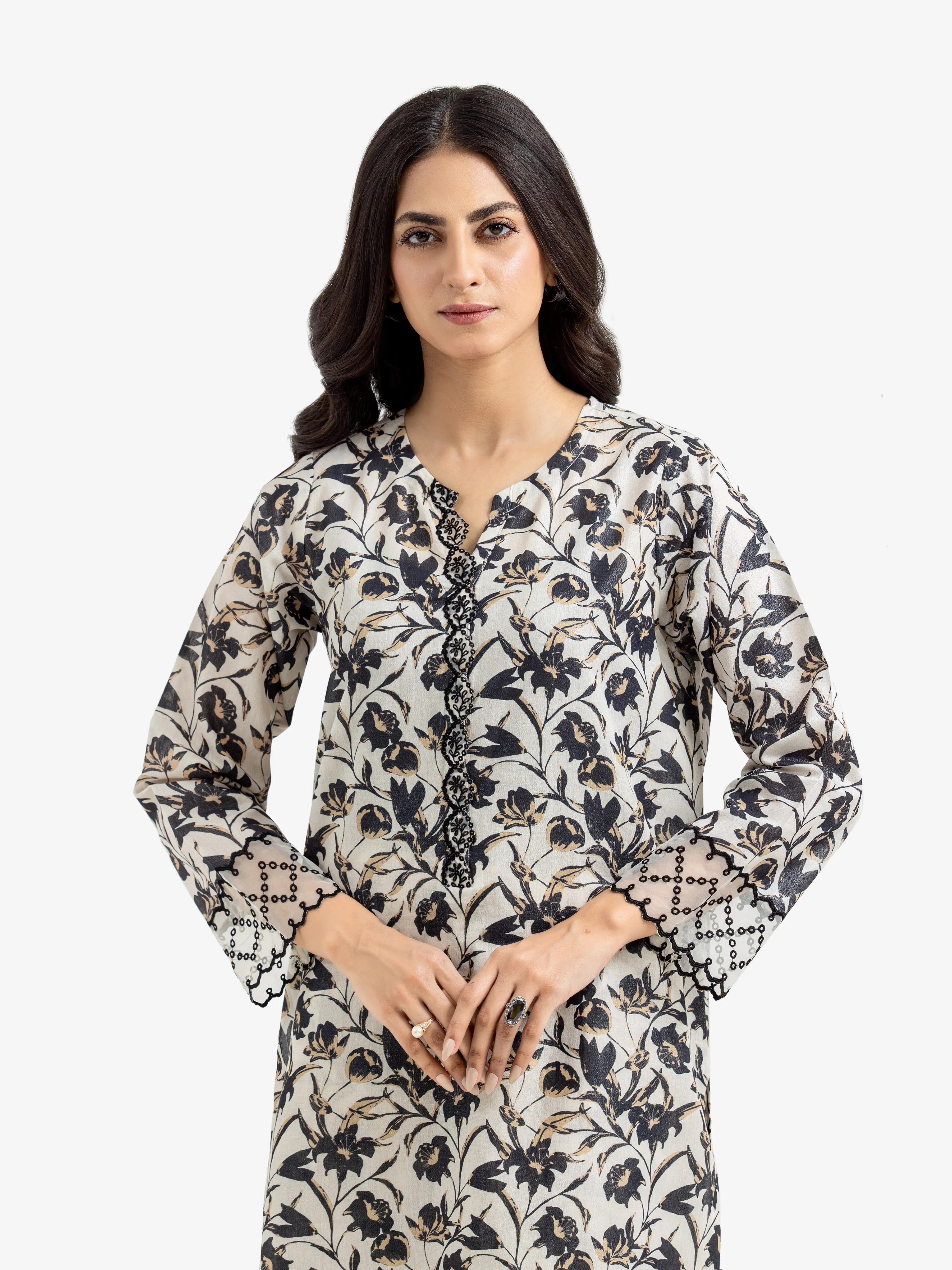 Pret Embroidered Cotton Zari Shirt Trouser - EWTKE24-81163ST - Image 2