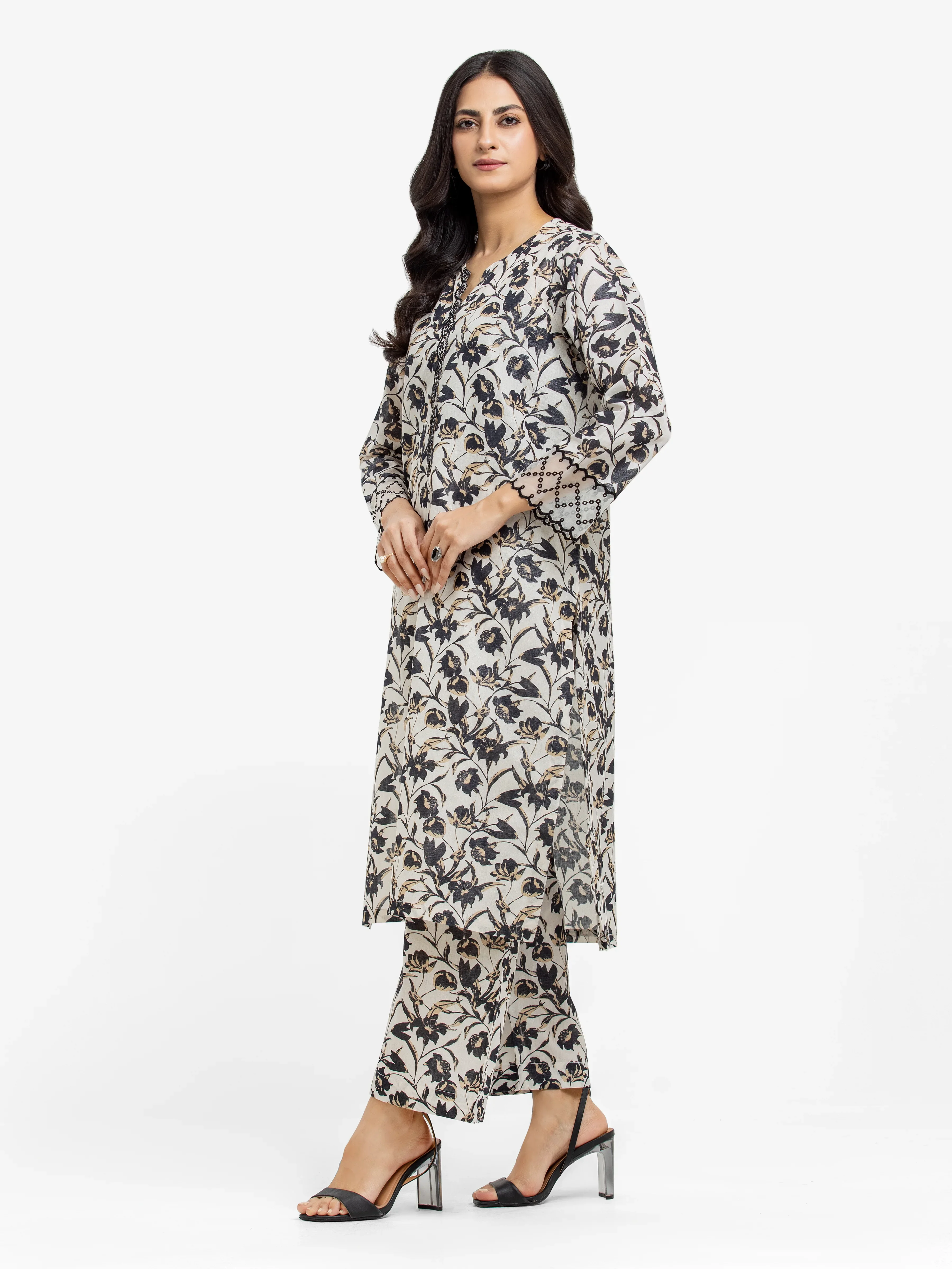 Pret Embroidered Cotton Zari Shirt Trouser - EWTKE24-81163ST - Image 4