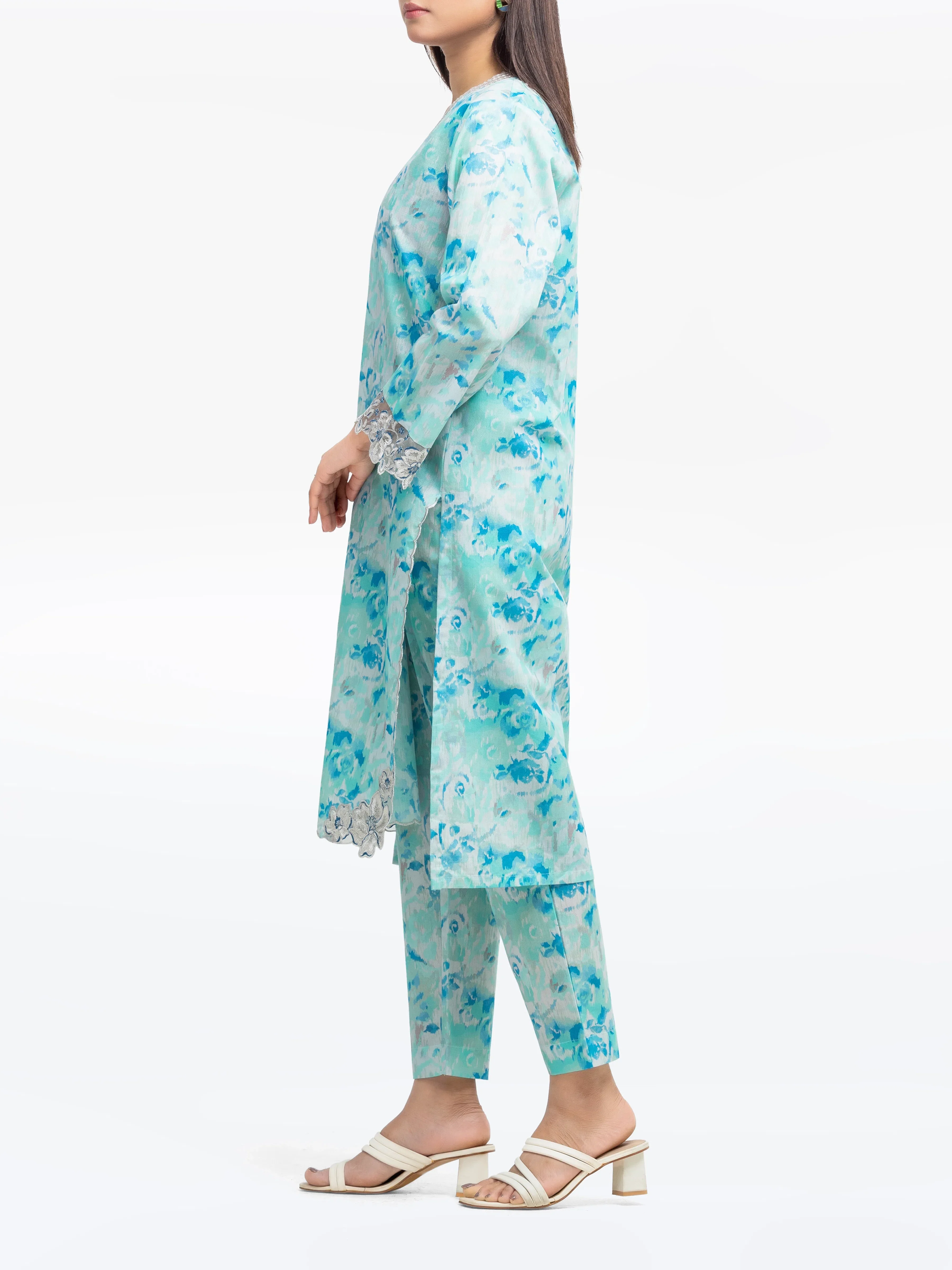 Pret Embroidered Cotton Zari Shirt Trouser - EWTKE24-81164ST - Image 5