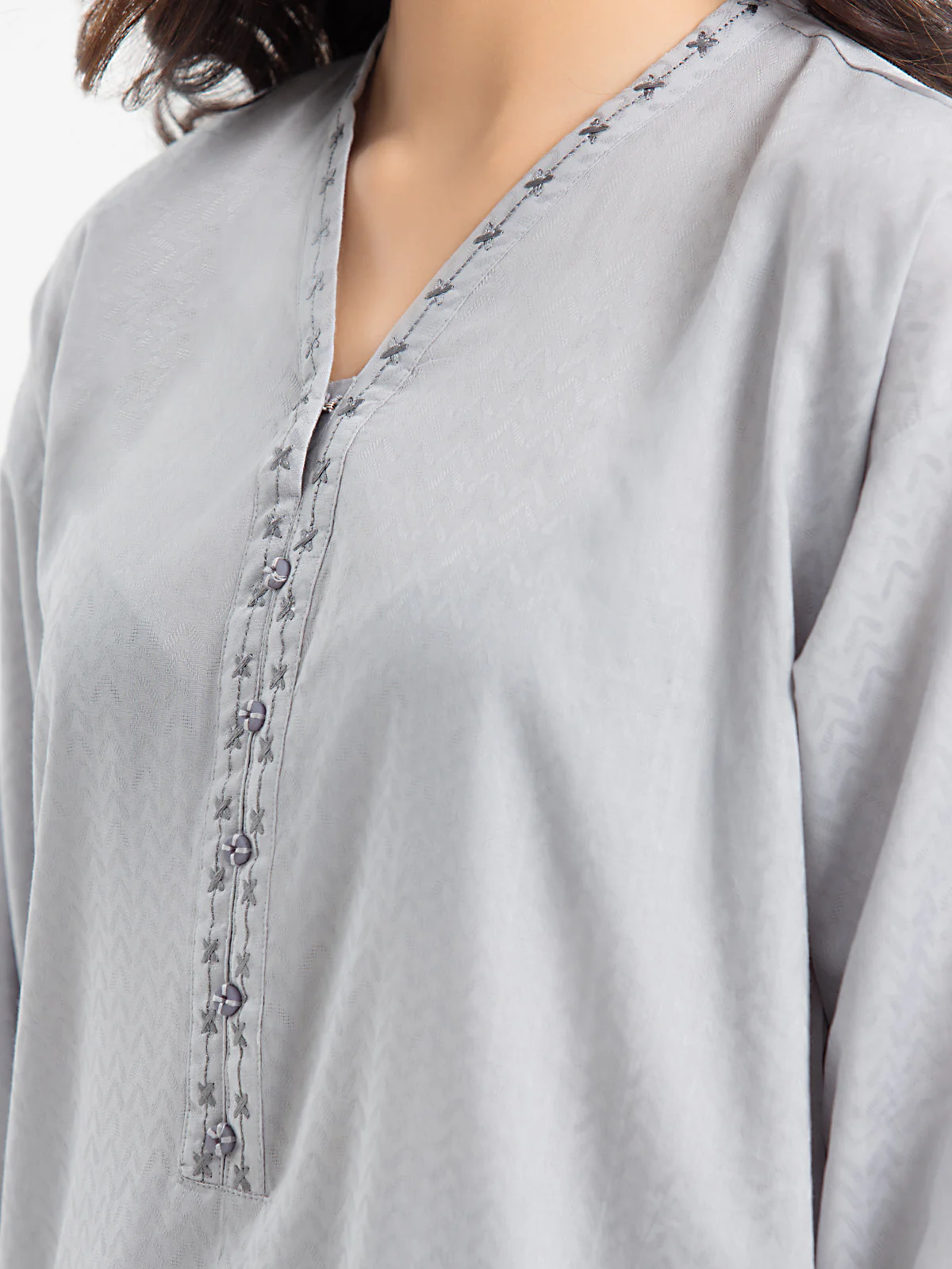 Pret Embroidered Dobby Shirt Trouser - EWTKE24-68973ST - Image 3