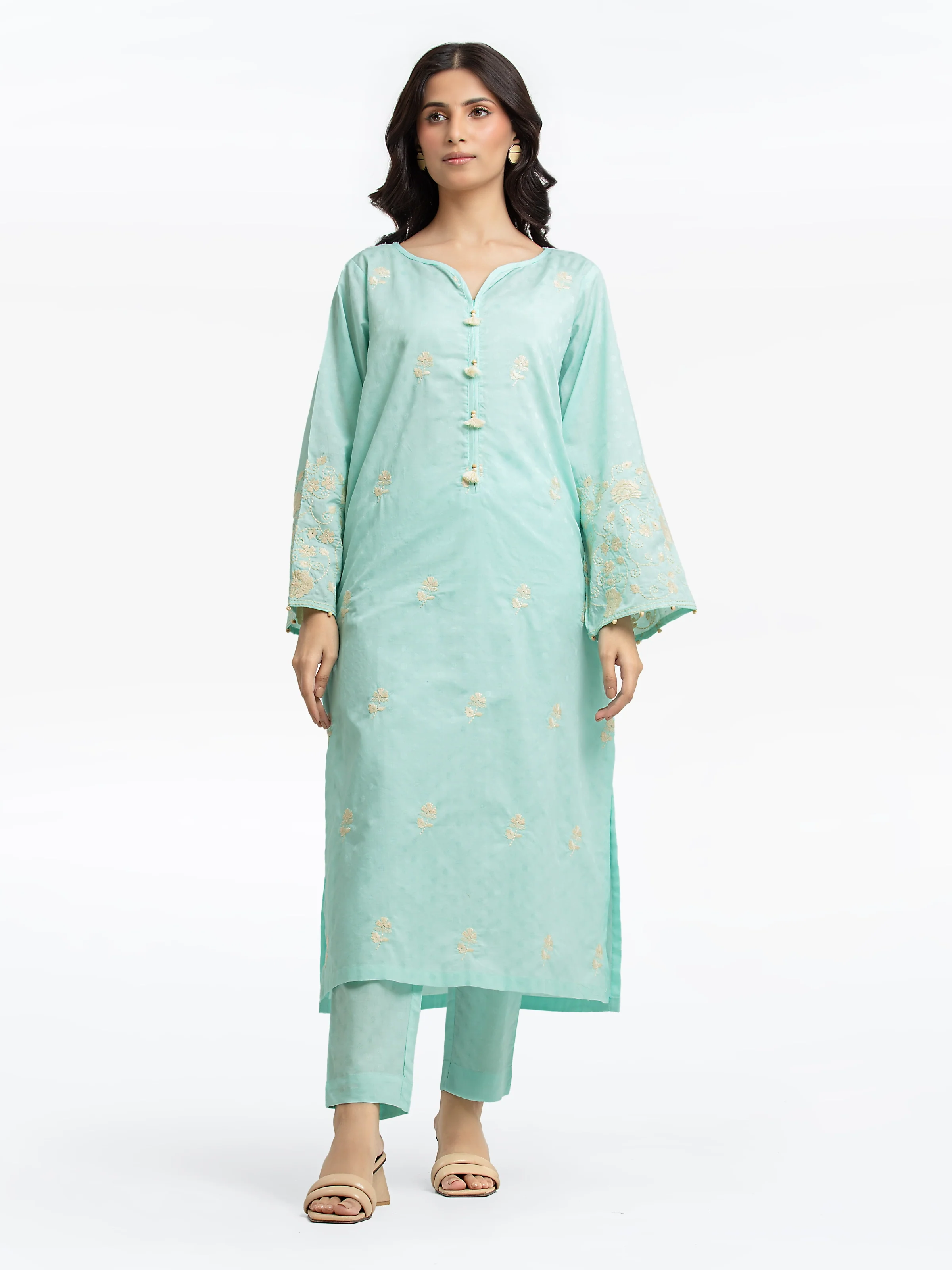 Pret Embroidered Dobby Shirt Trouser - EWTKE24-68979ST