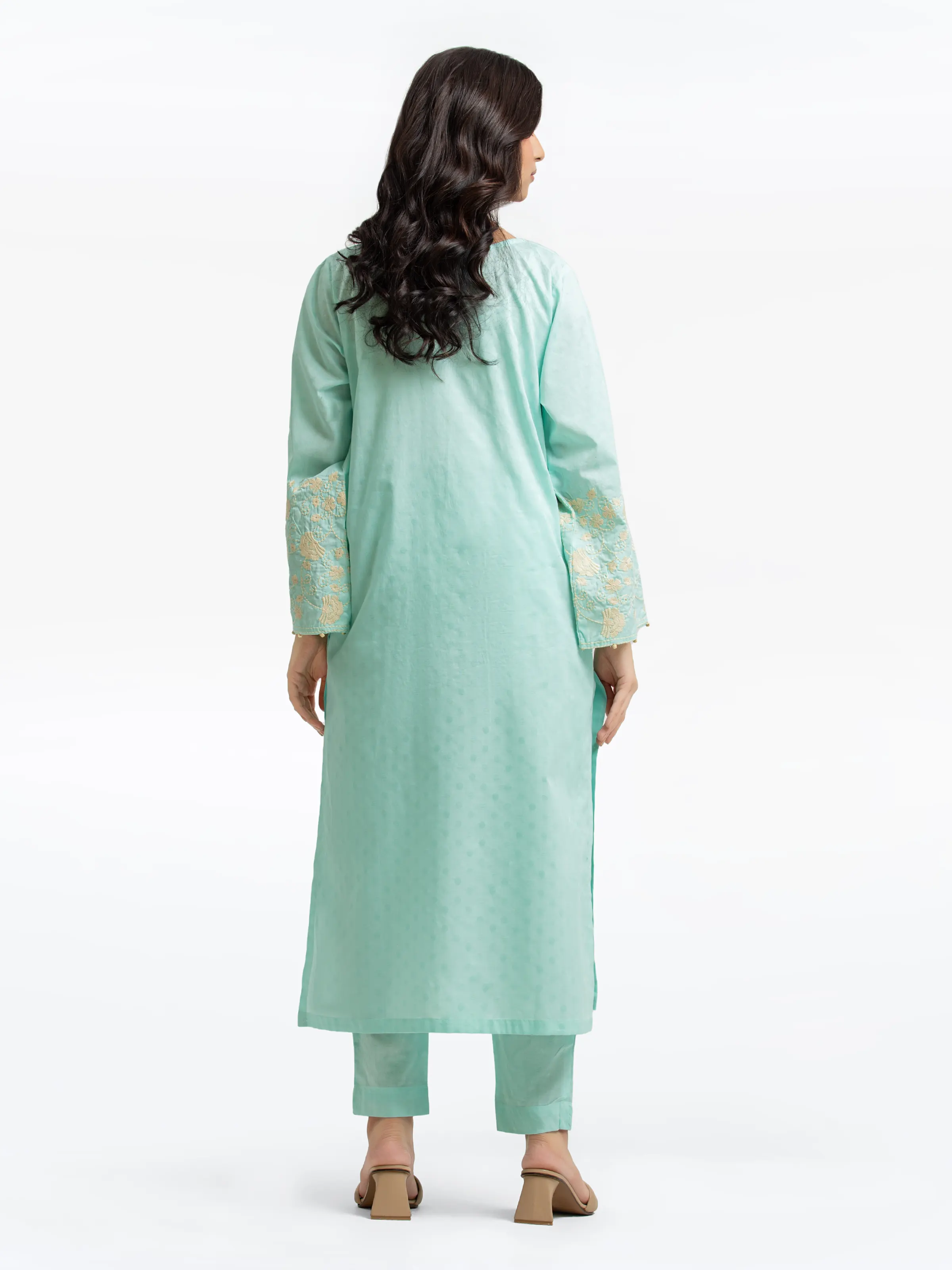 Pret Embroidered Dobby Shirt Trouser - EWTKE24-68979ST - Image 4
