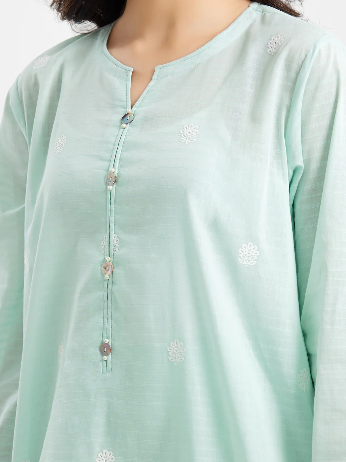 Pret Embroidered Dobby Shirt Trouser - EWTKE24-69645ST - Image 3