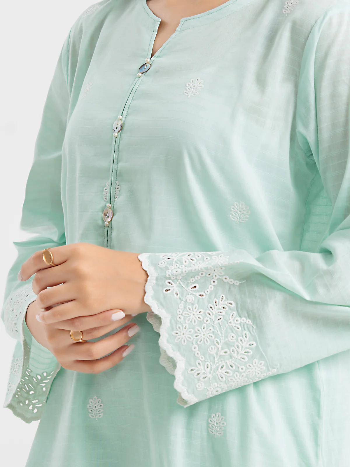 Pret Embroidered Dobby Shirt Trouser - EWTKE24-69645ST - Image 4