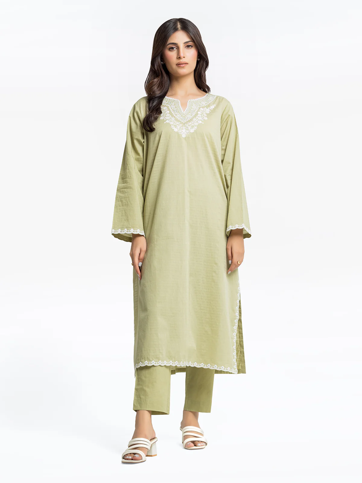 Pret Embroidered Dobby Shirt Trouser - EWTKE24-69646ST - Image 2