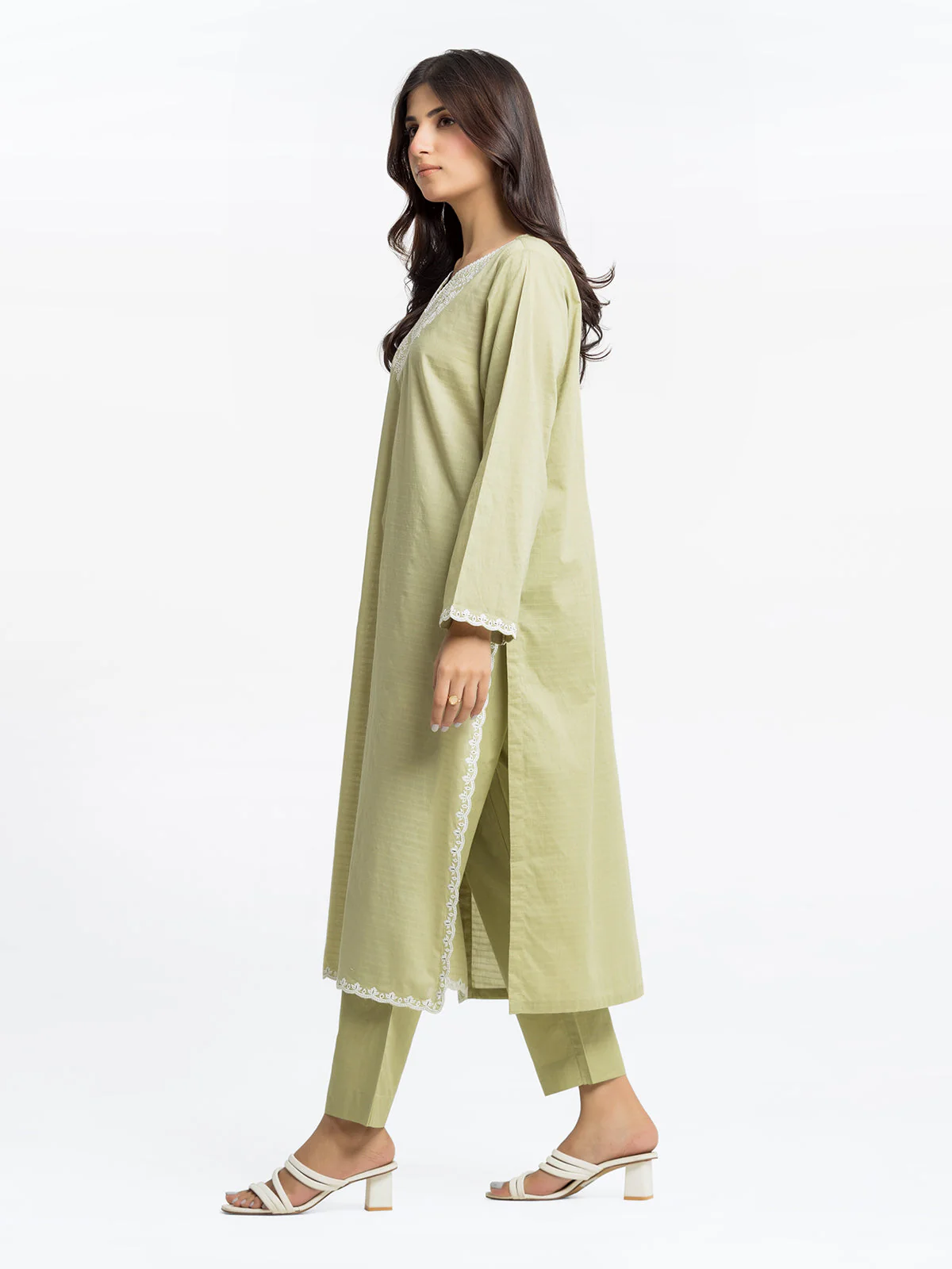 Pret Embroidered Dobby Shirt Trouser - EWTKE24-69646ST - Image 5