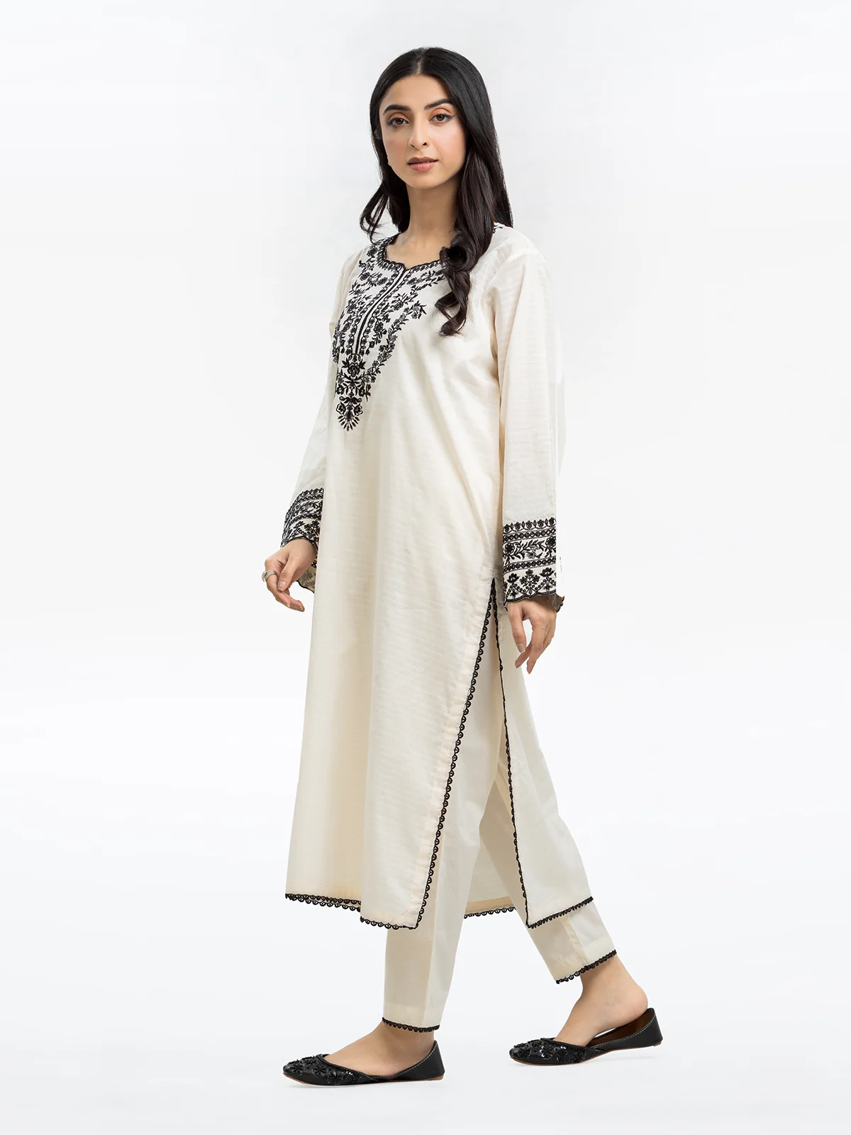 Pret Embroidered Dobby Shirt Trouser - EWTKE24-69647ST - Image 4